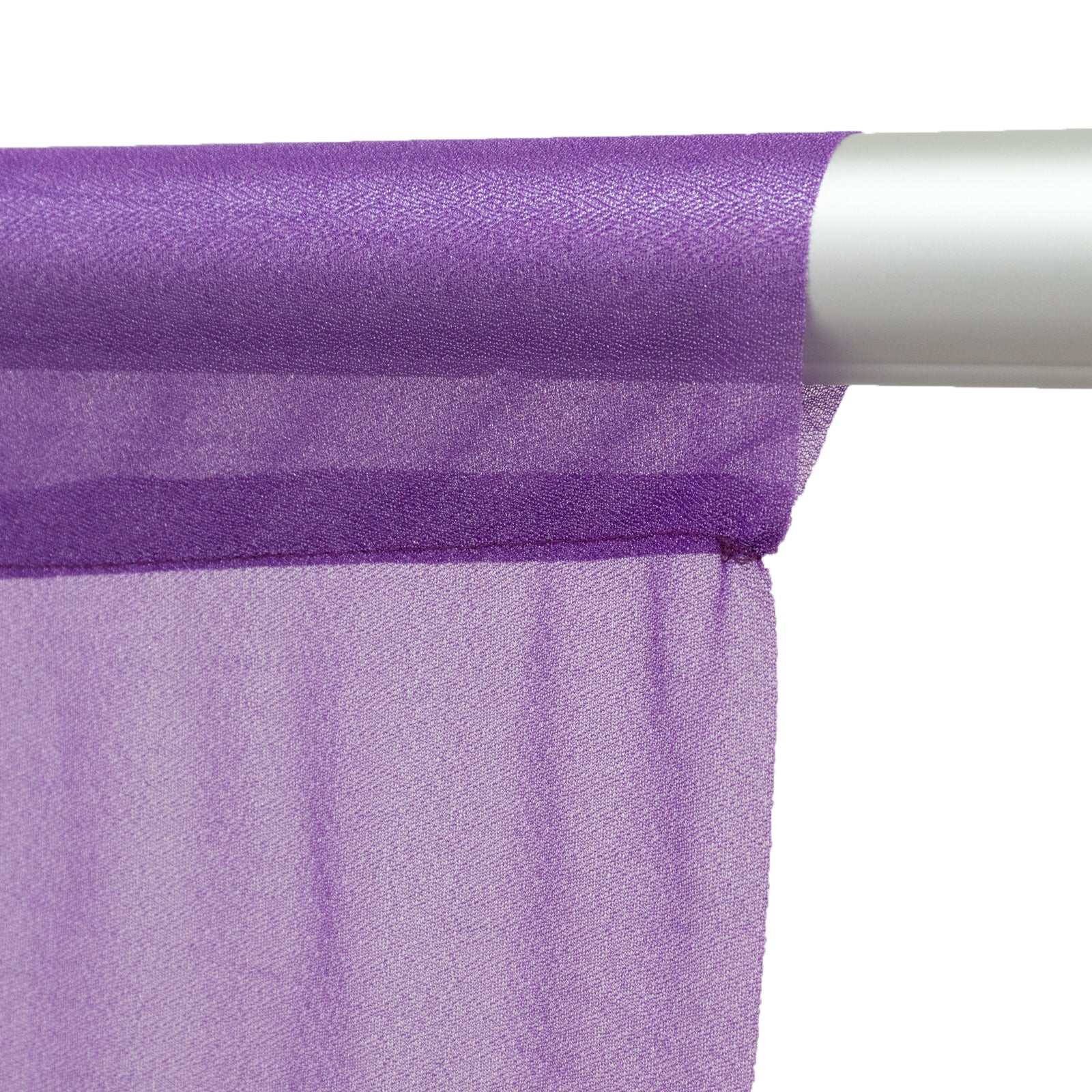 Sheer Wedding Arch Drape 5ft × 10ft Purple – Backdrop Curtain Panel with Rod Pocket - Image 2