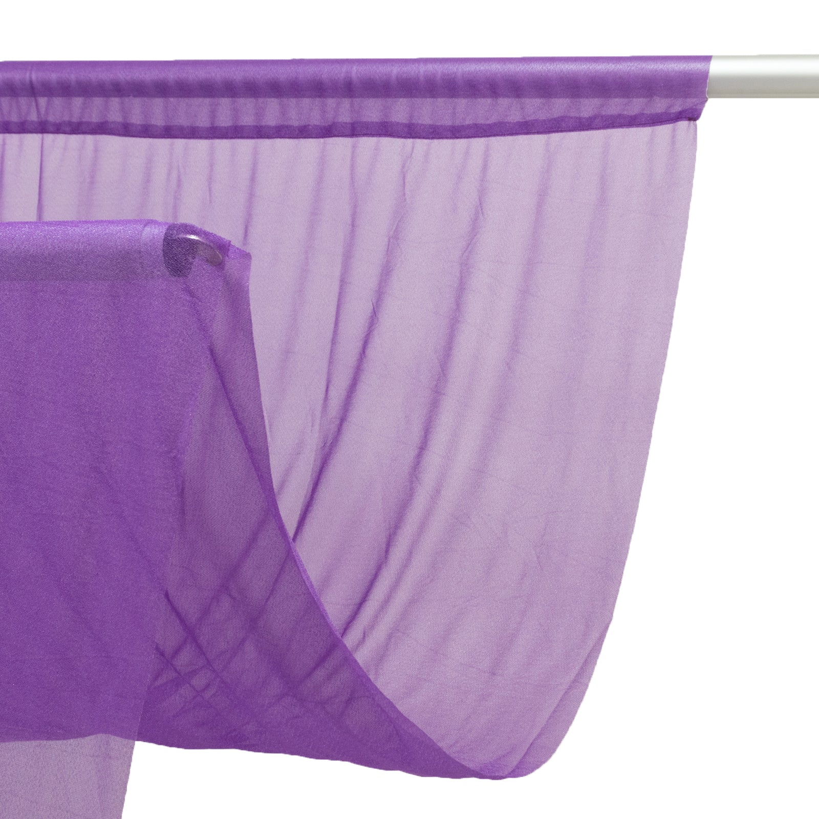 Sheer Wedding Arch Drape 5ft × 10ft Purple – Backdrop Curtain Panel with Rod Pocket - Image 7