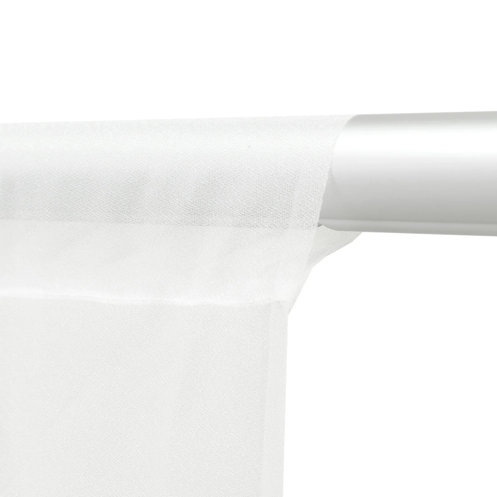 Sheer Wedding Arch Drape 5ft × 10ft White – Backdrop Curtain Panel with Rod Pocket - Image 2