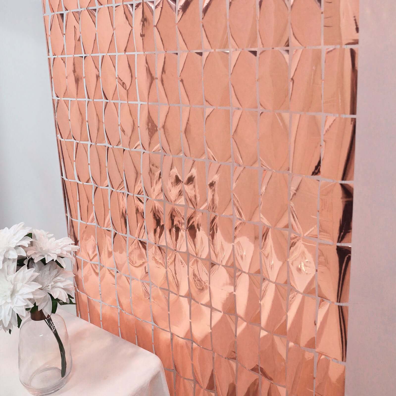 Shiny Rose Gold Metallic Foil Rectangle Curtain Party Backdrop Door Window Curtain 3ftx6.5ft - Image 10