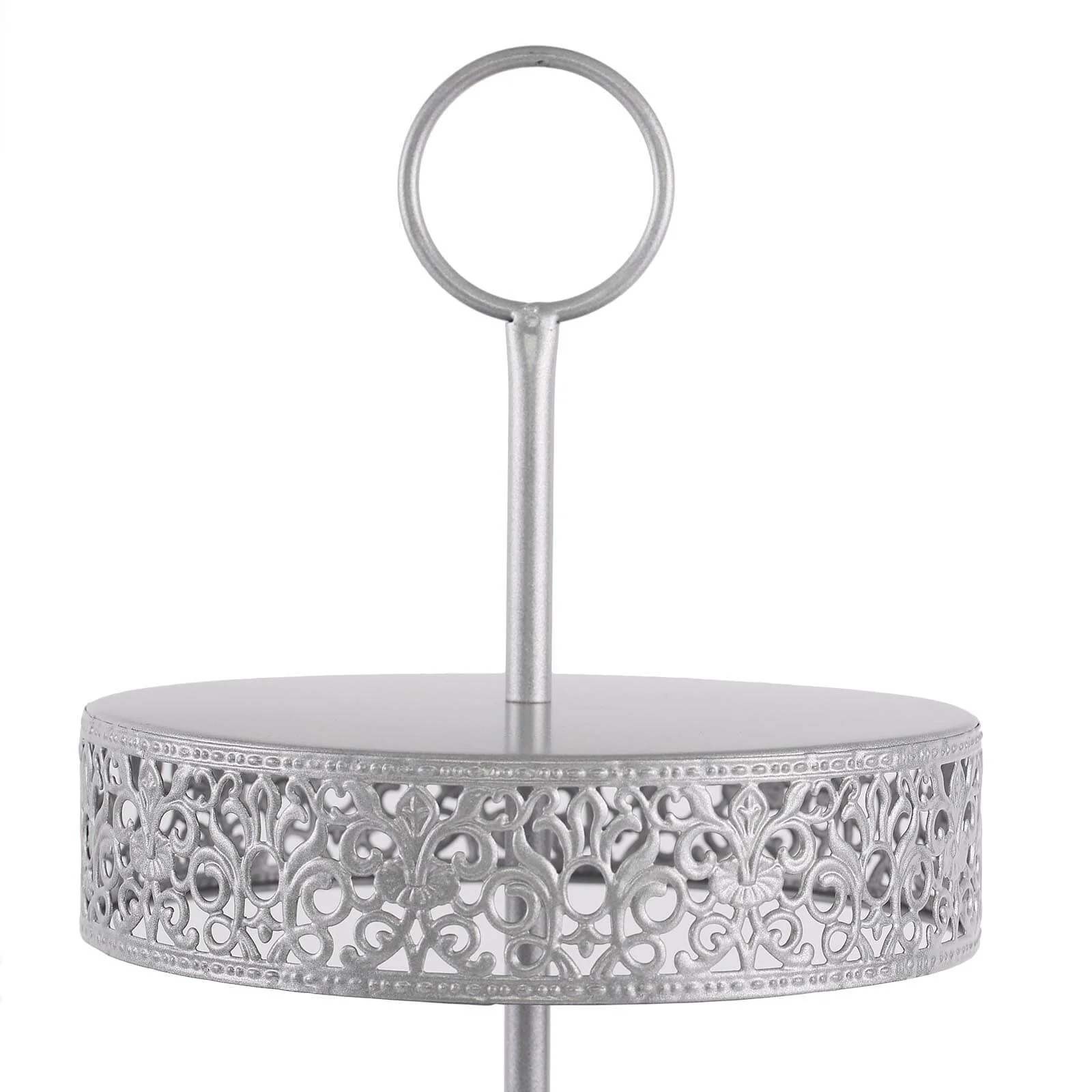 Metal Cupcake Stand 23" 3-Tier Reversible Design Silver - Dessert Holder and Serving Tray - Image 9