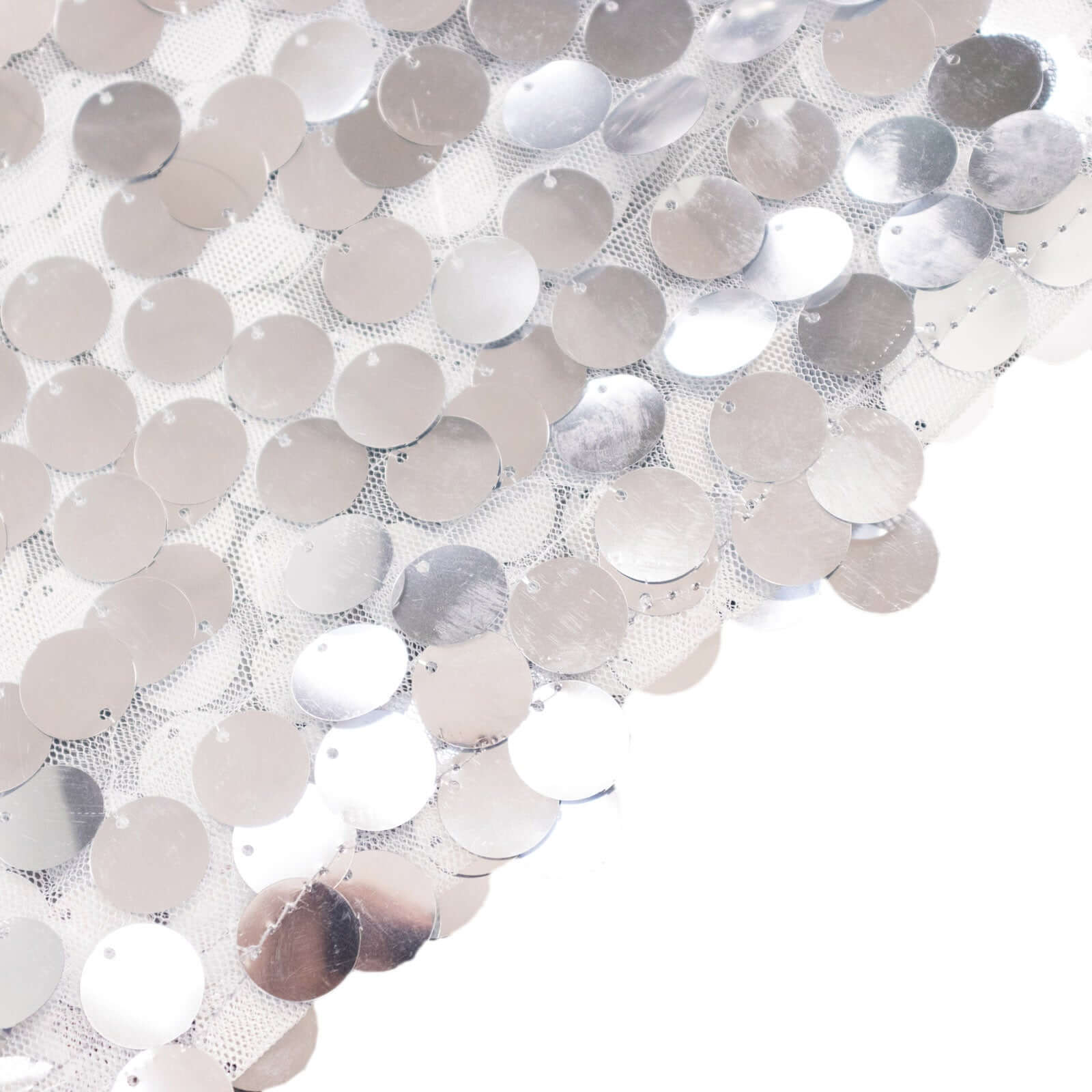 Silver Double Sided Big Payette Sequin Chiara Backdrop Stand Cover For Half Moon Wedding Arch Stand 7ft - Image 8