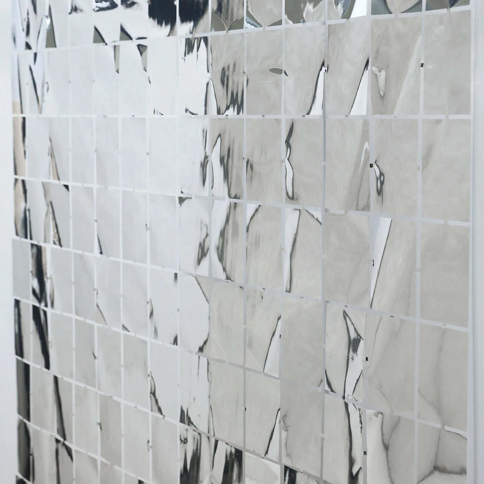 Shiny Silver Metallic Foil Rectangle Curtain Party Backdrop Door Window Curtain 3ftx6.5ft - Image 9