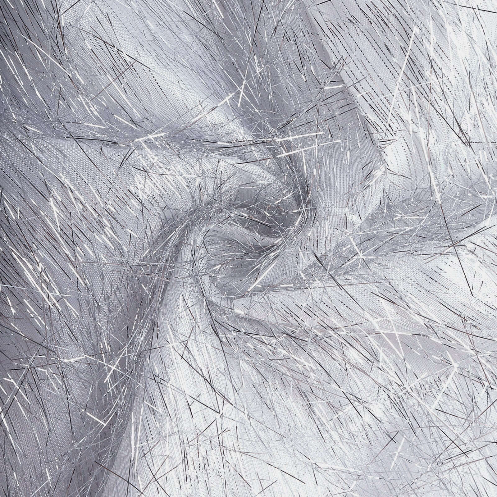 Silver Metallic Fringe Shag Photo Backdrop Drape Curtain, Shimmery Tinsel Polyester Event Divider Panel 8ft - Image 10