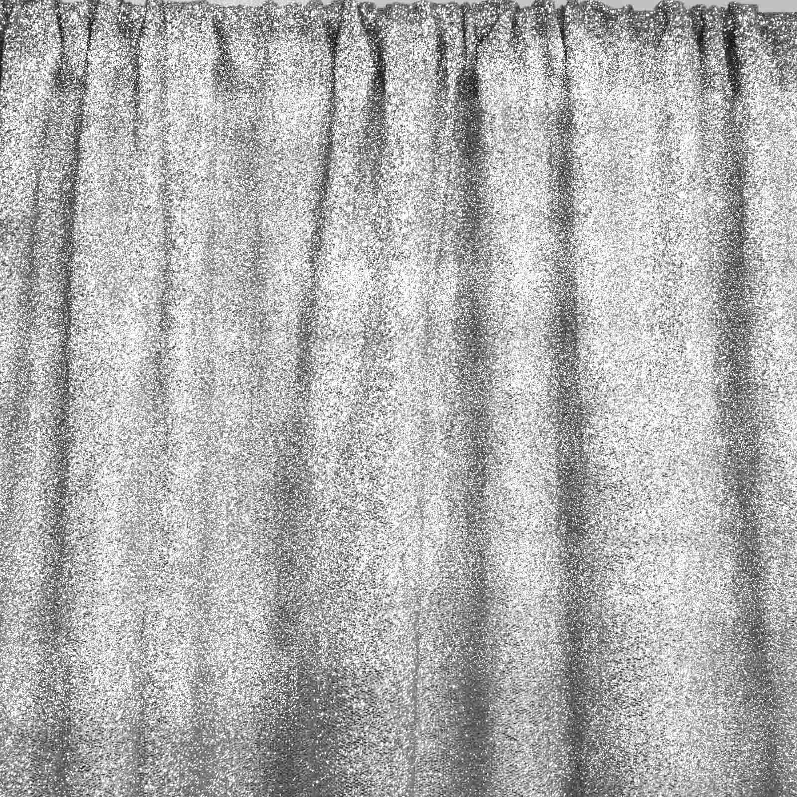 Silver Metallic Shimmer Tinsel Backdrop Drape Curtain, Event Background Divider Panel - 20ftx10ft - Image 8