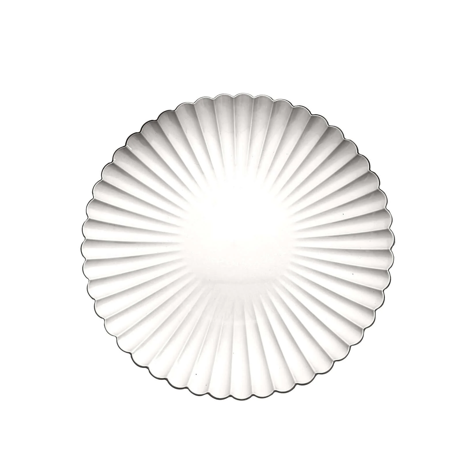 6-Pack Plastic Charger Plates 13" Round Silver with Scalloped Shell Pattern - Coastal Inspired Disposable Charger Tableware - Image 7
