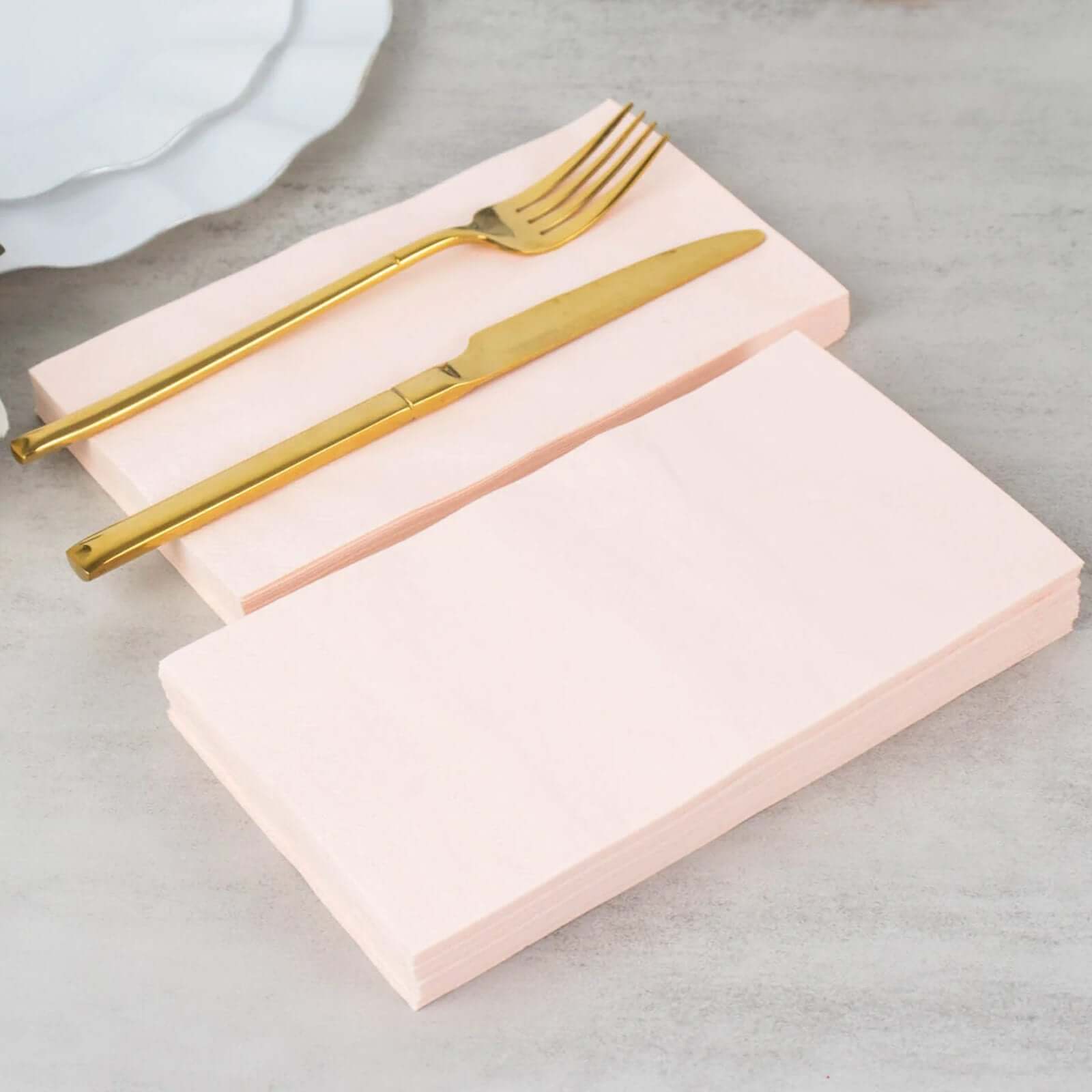 50-Pack Paper Napkins 2-Ply Soft Blush - Dinner Party Napkins - Image 6