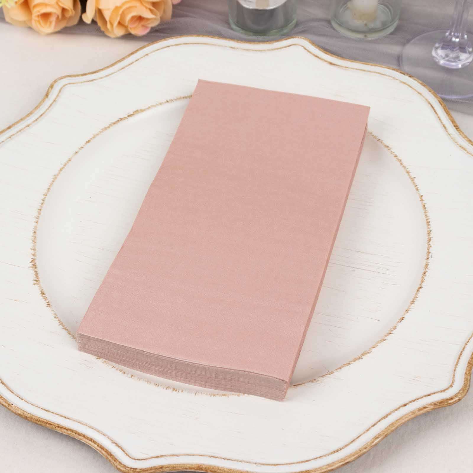 50-Pack Paper Napkins 2-Ply Soft Dusty Rose - Dinner Party Napkins - Image 6