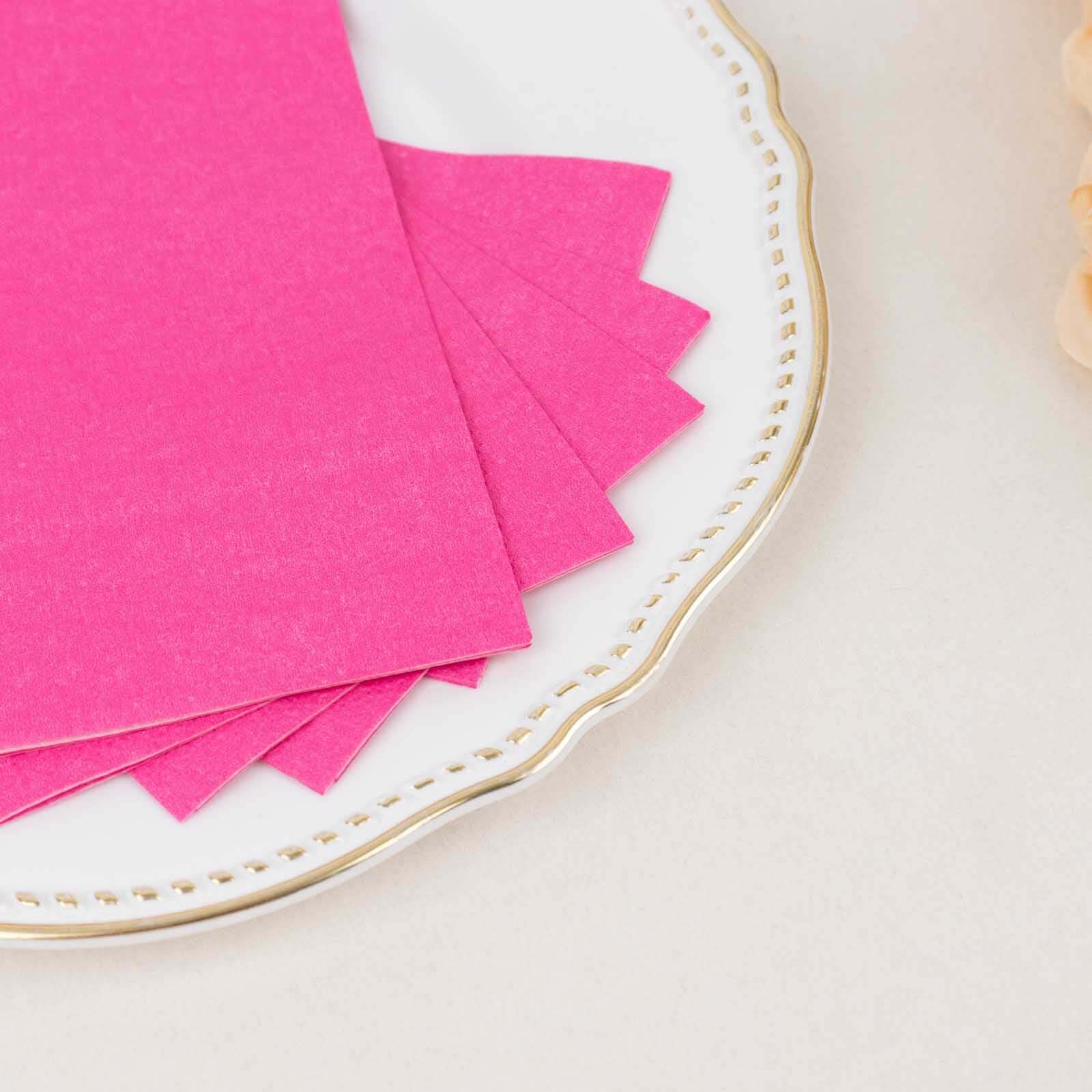 50-Pack Paper Napkins 2-Ply Soft Fuchsia - Dinner Party Napkins - Image 2