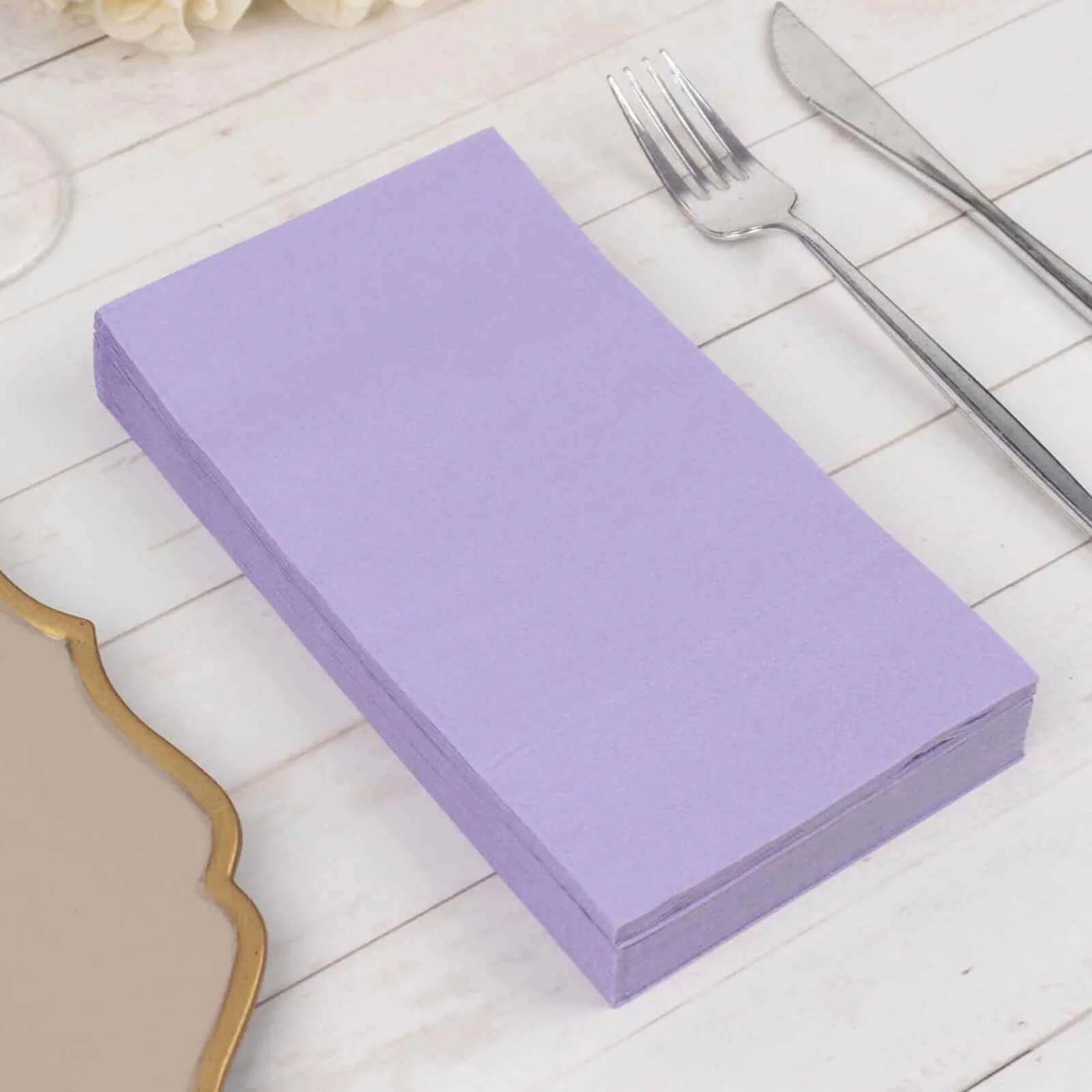 50-Pack Paper Napkins 2-Ply Soft Lavender Lilac - Dinner Party Napkins - Image 6