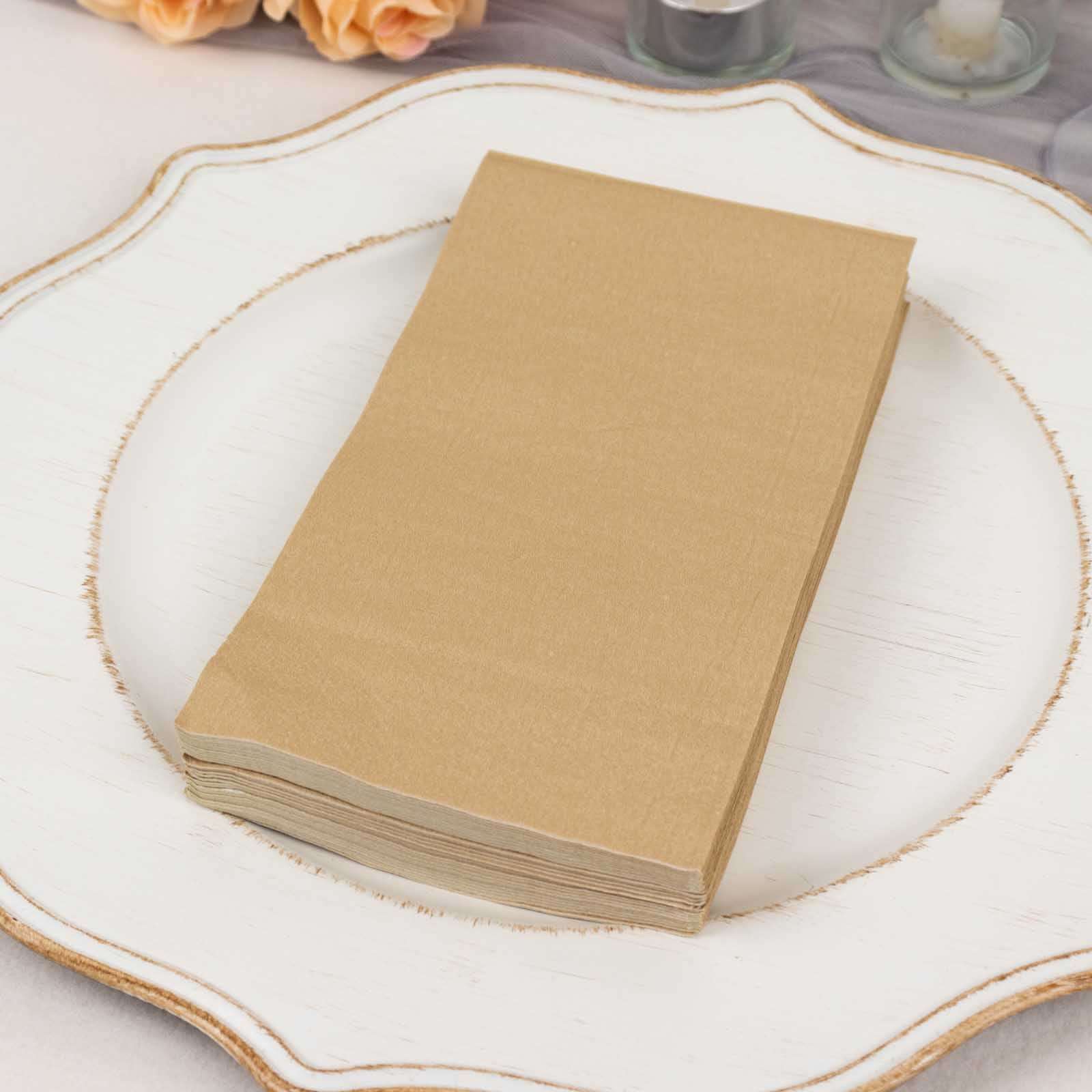 50-Pack Paper Napkins 2-Ply Soft Natural - Dinner Party Napkins - Image 6