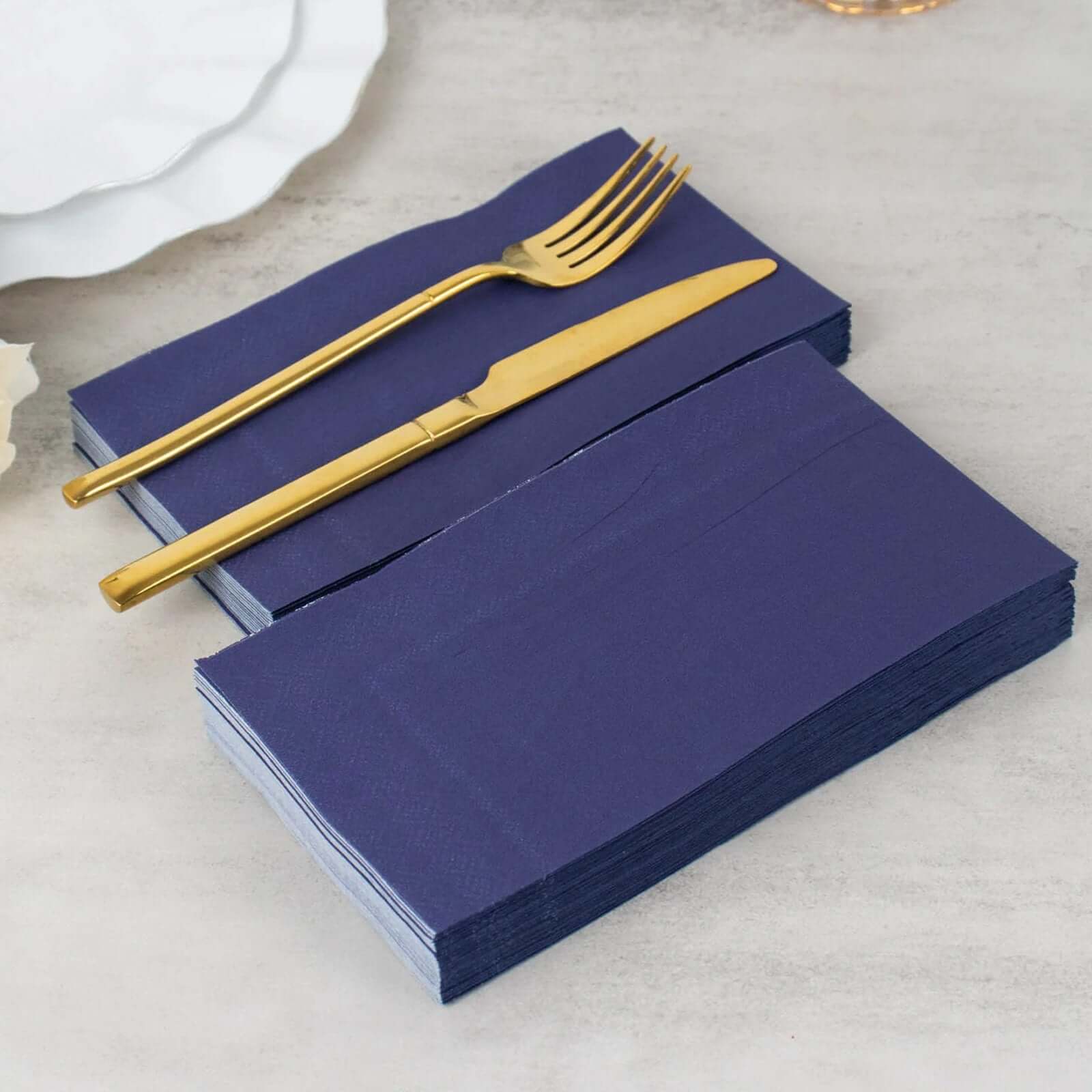 50-Pack Paper Napkins 2-Ply Soft Navy Blue - Dinner Party Napkins - Image 6