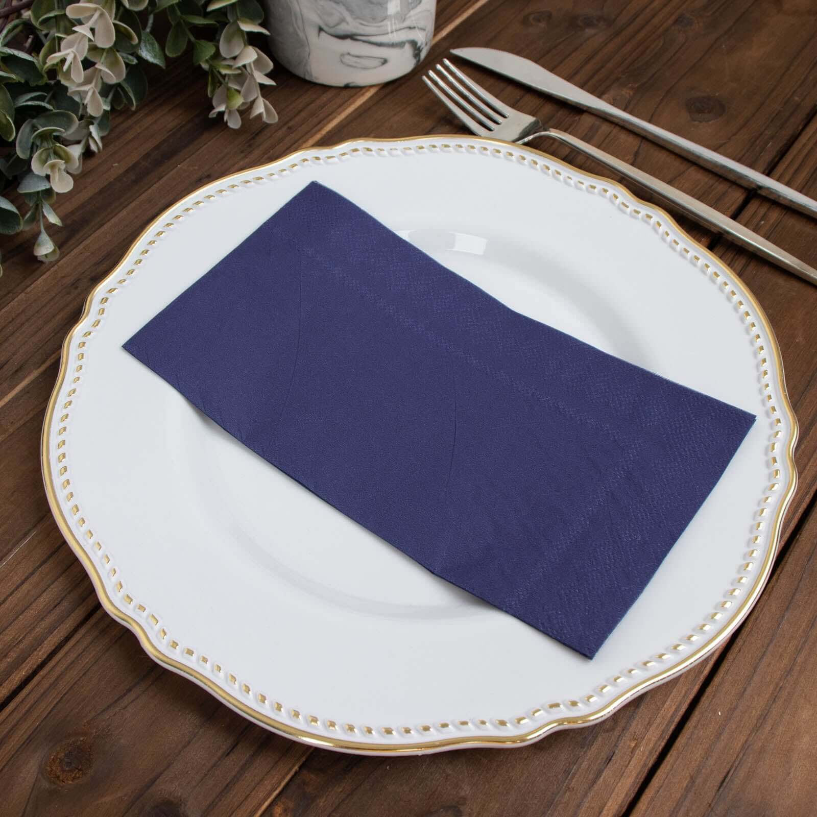 50-Pack Paper Napkins 2-Ply Soft Navy Blue - Dinner Party Napkins - Image 8