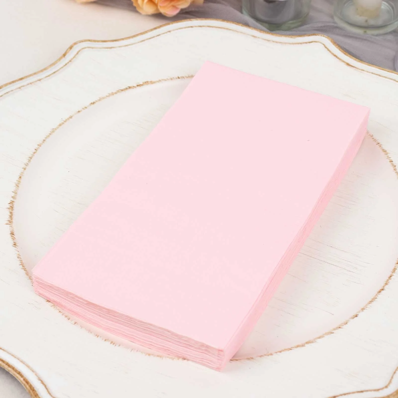 50-Pack Paper Napkins 2-Ply Soft Pink - Dinner Party Napkins - Image 5