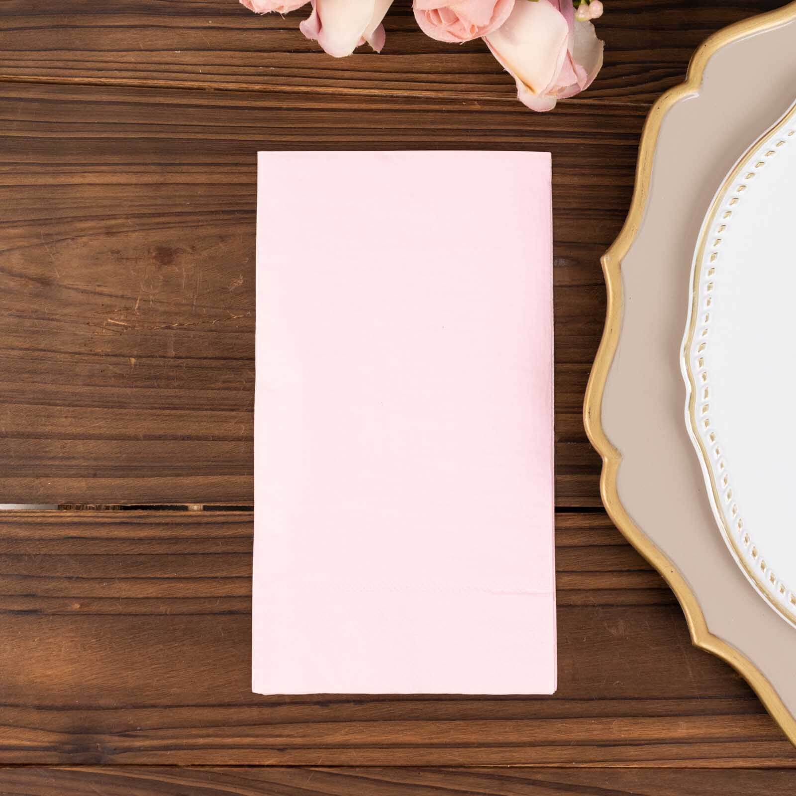 50-Pack Paper Napkins 2-Ply Soft Pink - Dinner Party Napkins - Image 7