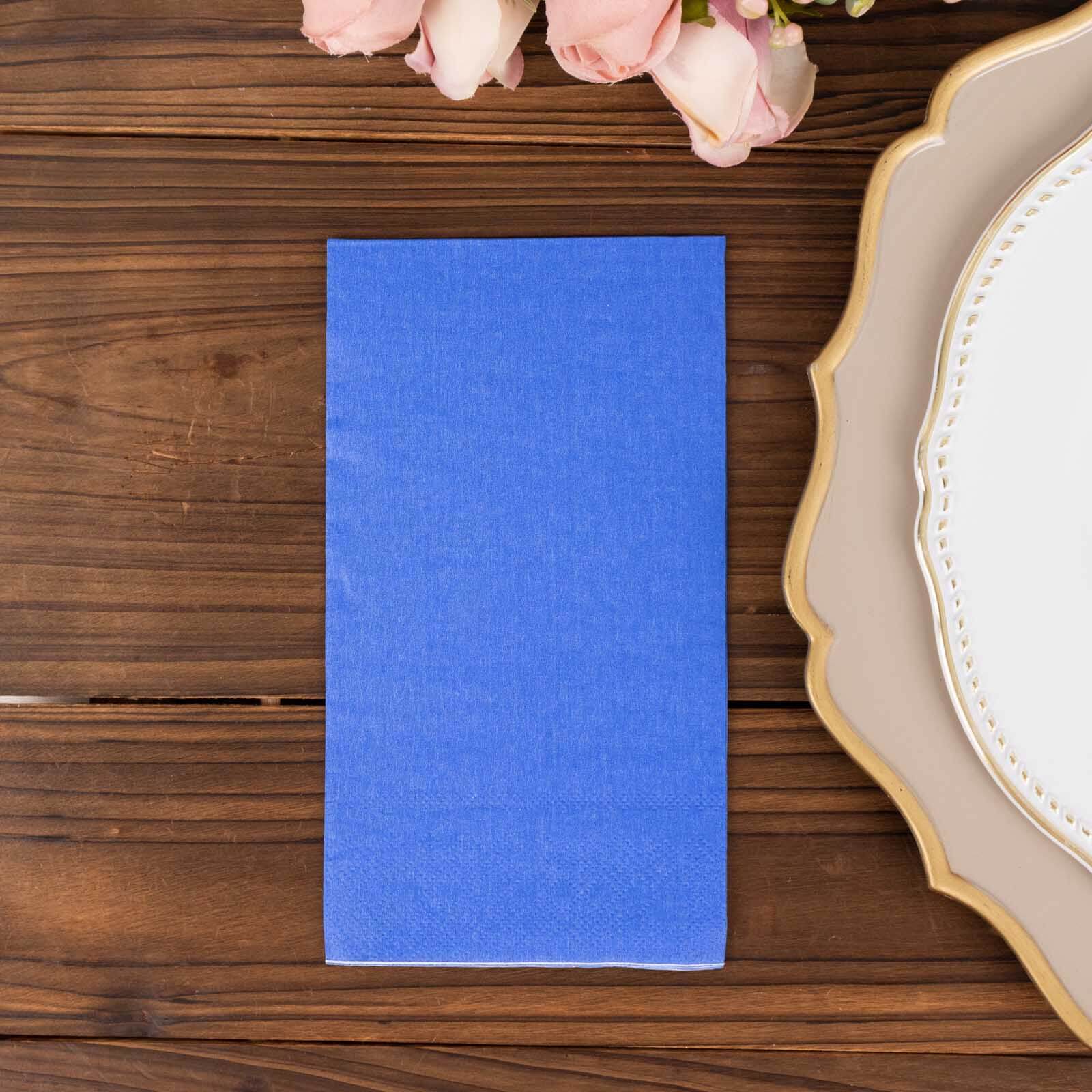 50-Pack Paper Napkins 2-Ply Soft Royal Blue - Dinner Party Napkins - Image 7