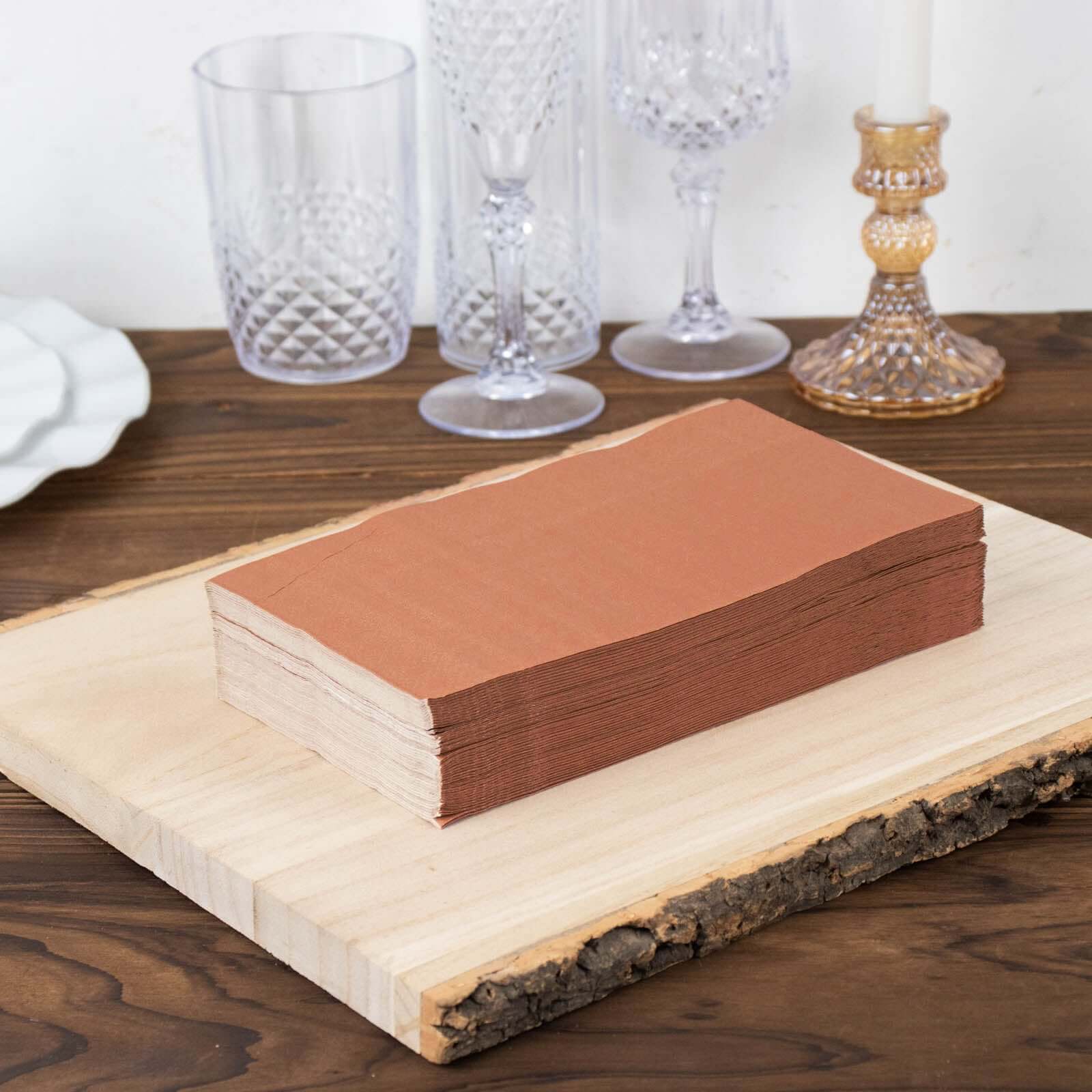 50-Pack Paper Napkins 2-Ply Soft Terracotta (Rust) - Dinner Party Napkins - Image 2
