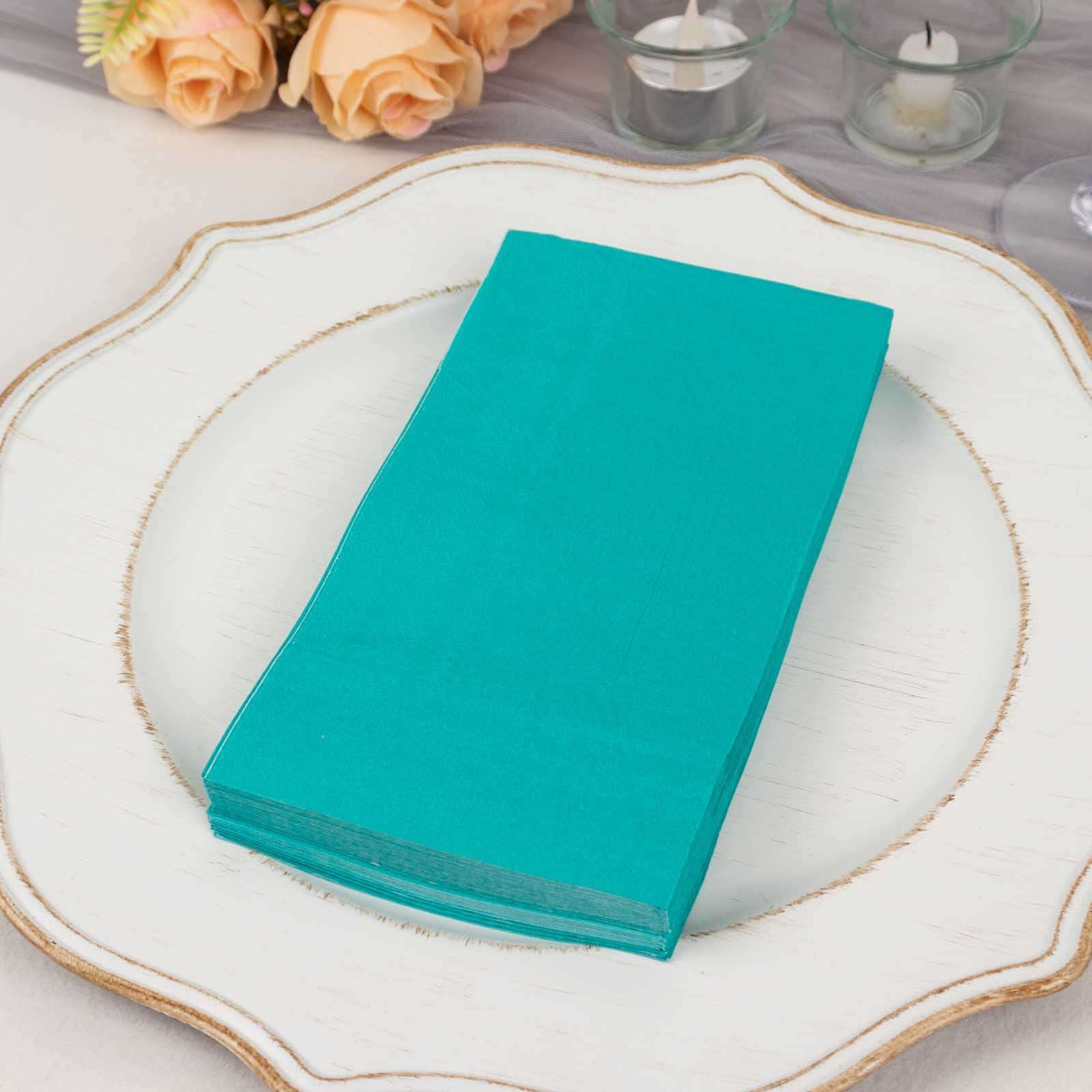 50-Pack Paper Napkins 2-Ply Soft Turquoise - Dinner Party Napkins - Image 6