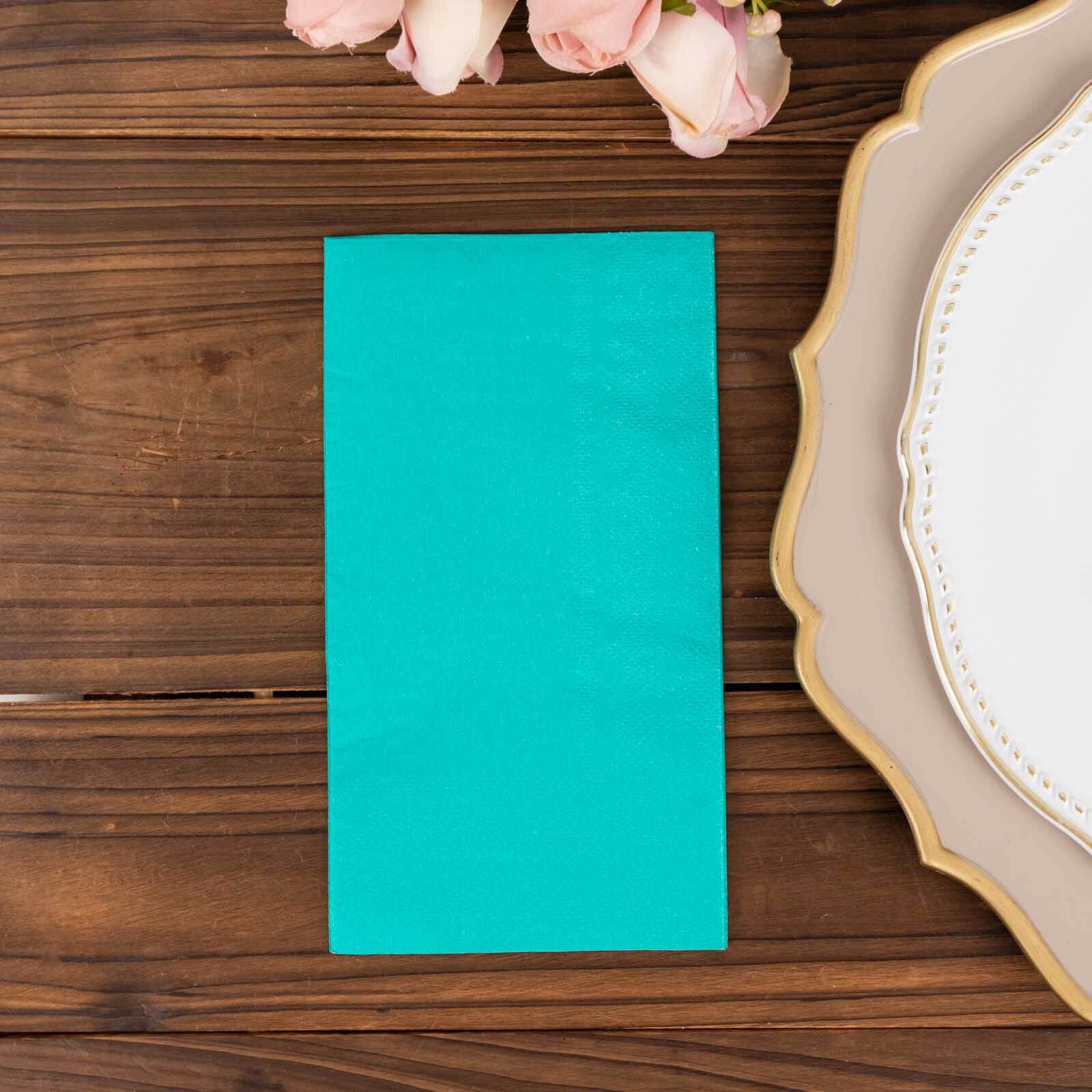 50-Pack Paper Napkins 2-Ply Soft Turquoise - Dinner Party Napkins - Image 7
