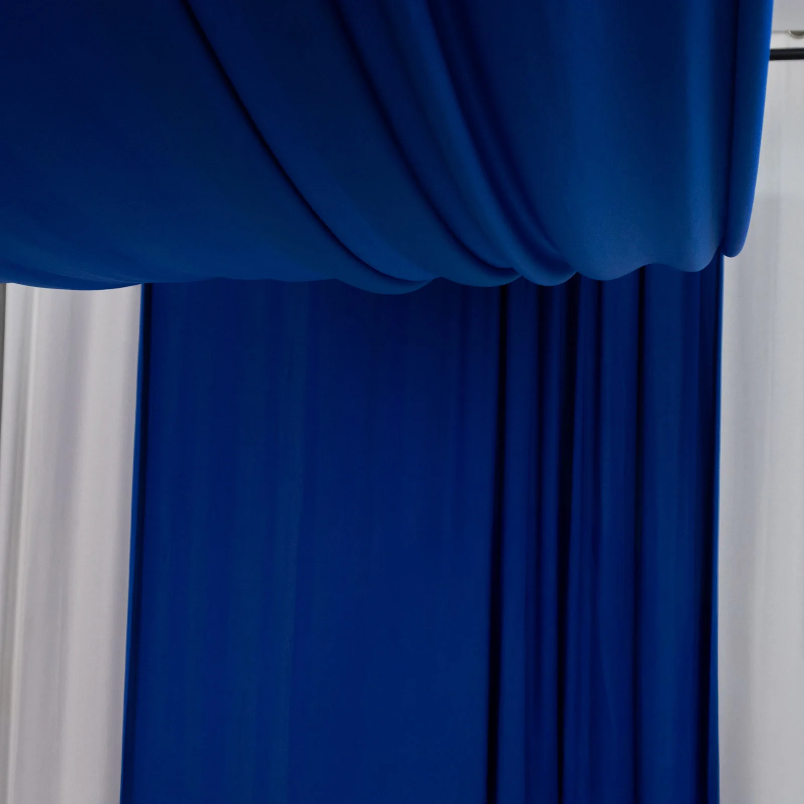 Royal Blue 4-Way Stretch Spandex Backdrop Curtain, Wrinkle-Free Event Drapes with Rod Pockets - 5ft x 20ft - Image 7