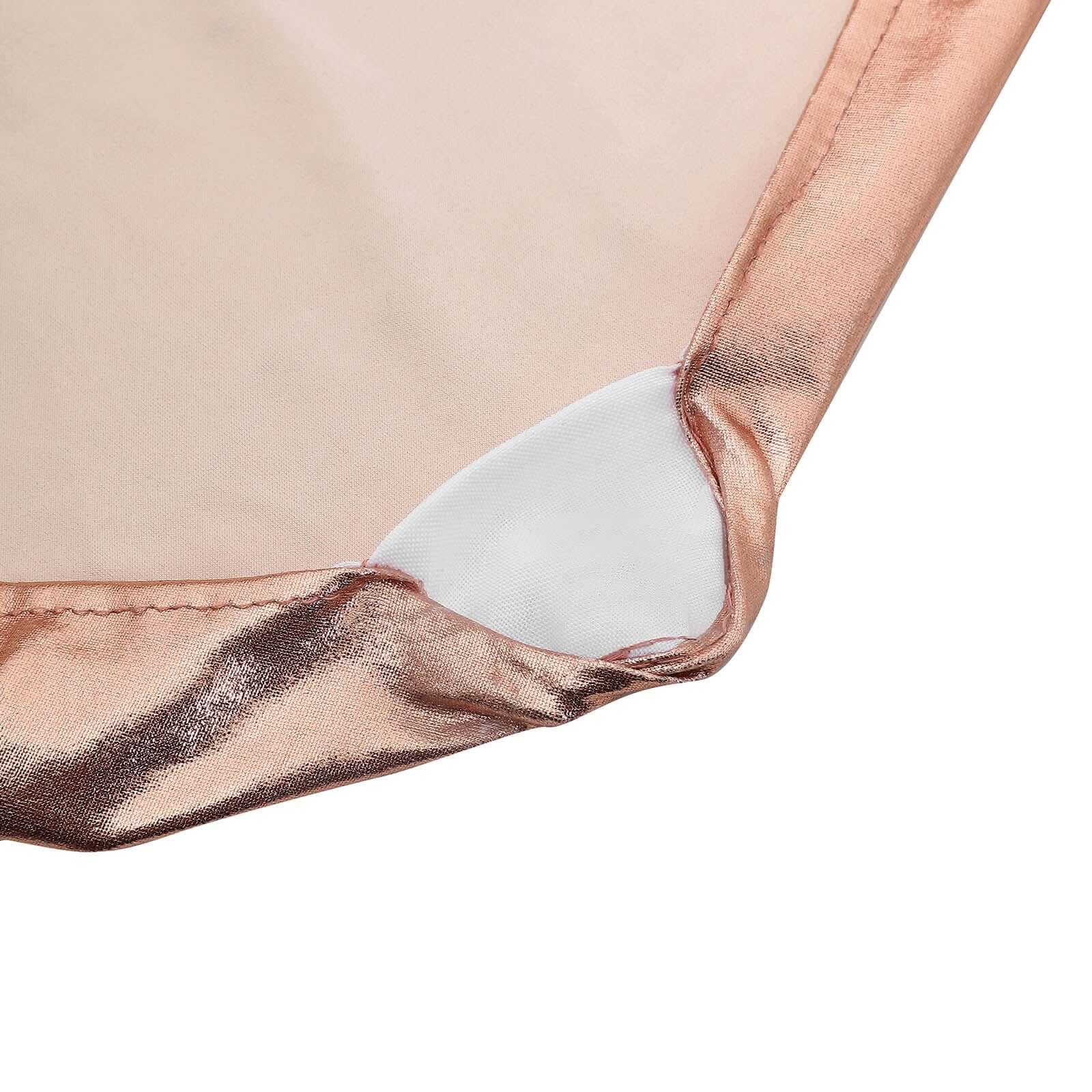 Spandex Banquet Chair Cover Metallic Rose Gold - Glittering Premium Fitted Design - Image 16