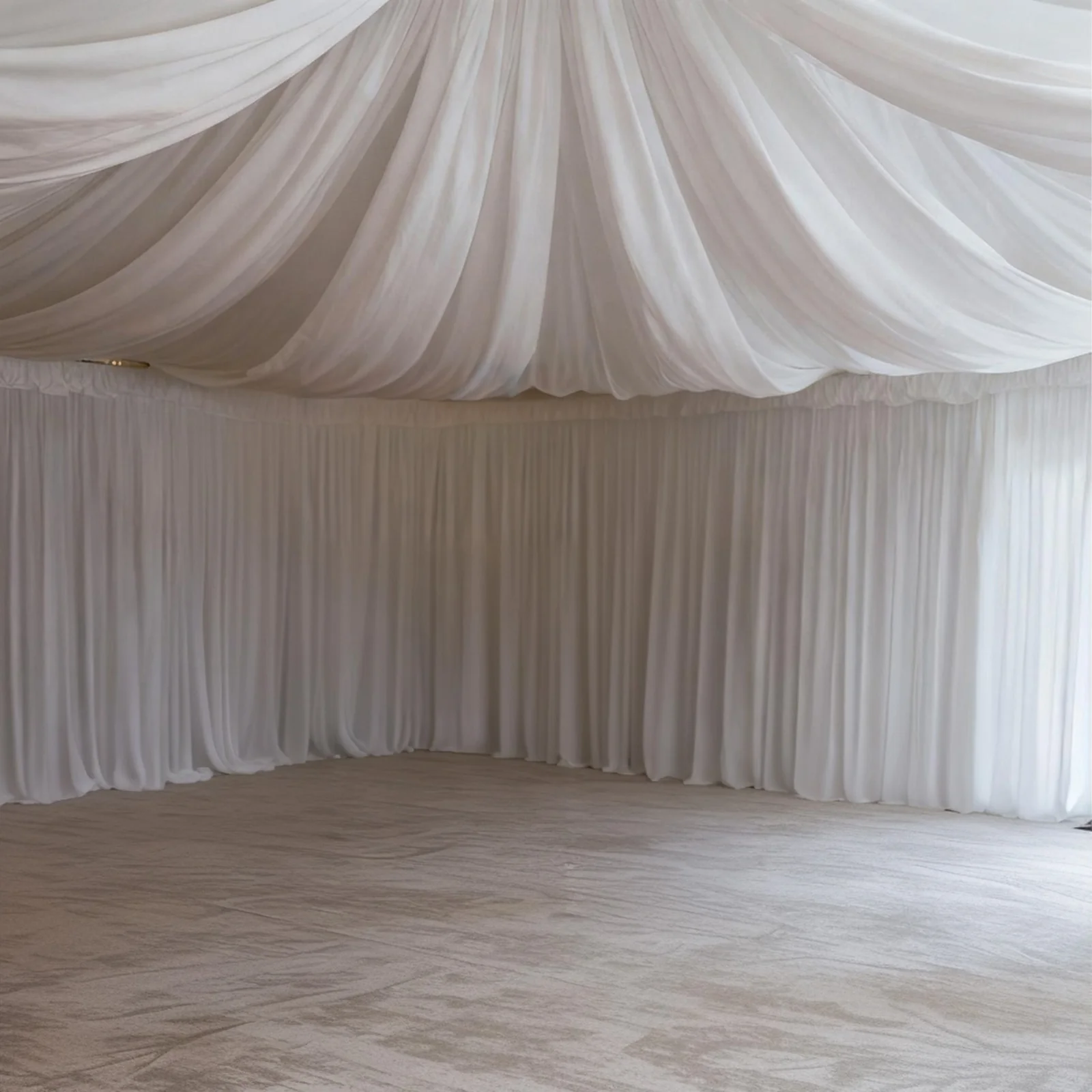 Spandex Ceiling Drape Panel – White, 5ft x 32ft Wrinkle-Free 4-Way Stretch Fabric, Extra-Long Curtain for Event Ceiling or Backdrop Décor - Image 7