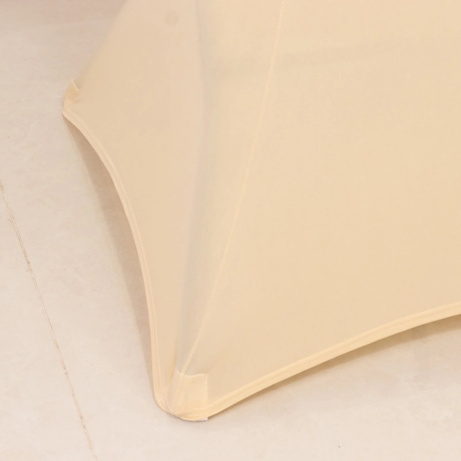 Spandex Cocktail Table Cover 36" Round Beige High Top Tables - Easy to Maintain Stretch Fitted Highboy Tablecloth - Image 6