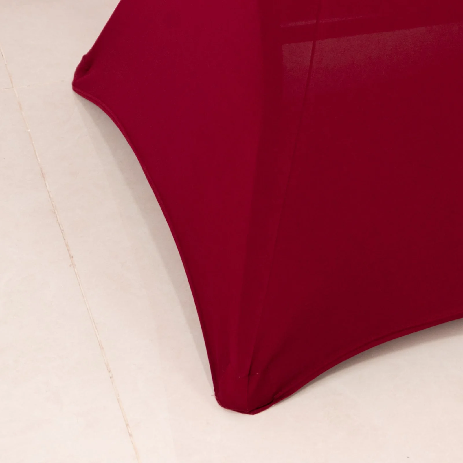 Spandex Cocktail Table Cover 36" Round Burgundy High Top Tables - Easy to Maintain Stretch Fitted Highboy Tablecloth - Image 6
