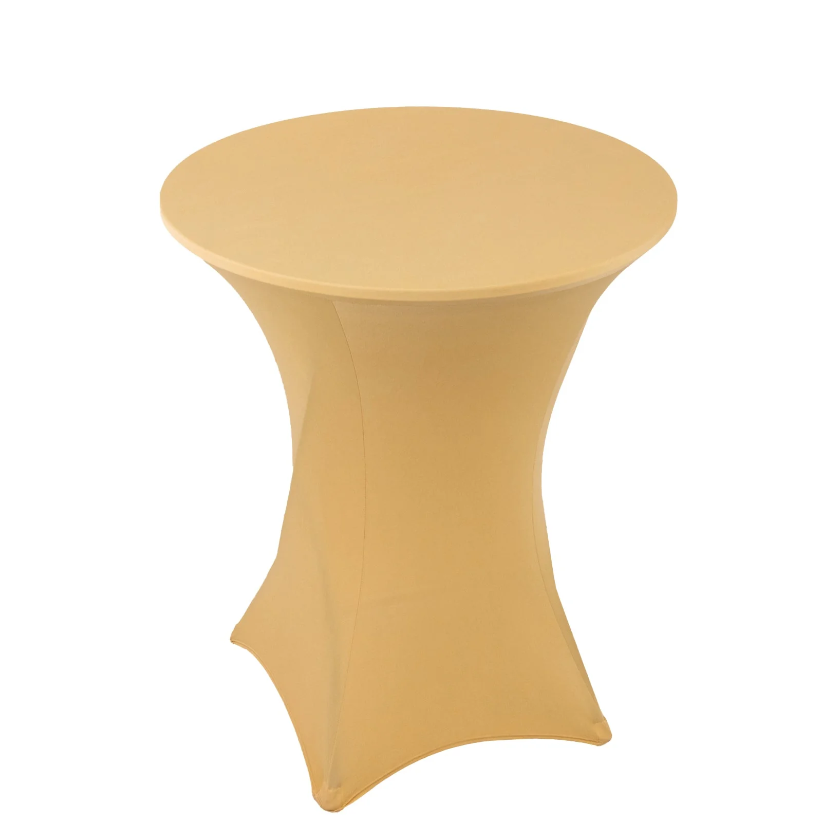 Spandex Cocktail Table Cover 36" Round Champagne High Top Tables - Easy to Maintain Stretch Fitted Highboy Tablecloth - Image 3