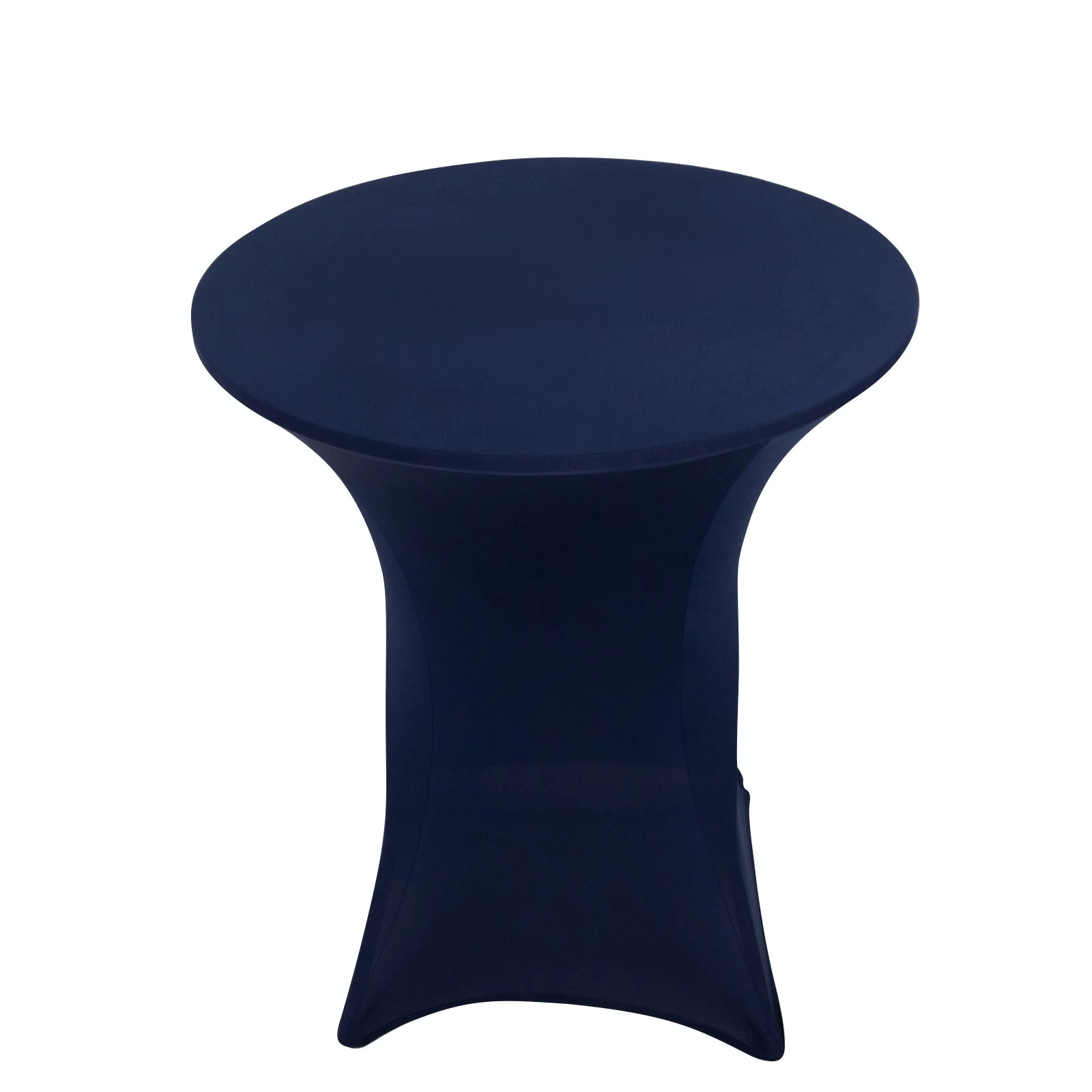 Spandex Cocktail Table Cover 36" Round Navy Blue High Top Tables - Easy to Maintain Stretch Fitted Highboy Tablecloth - Image 3