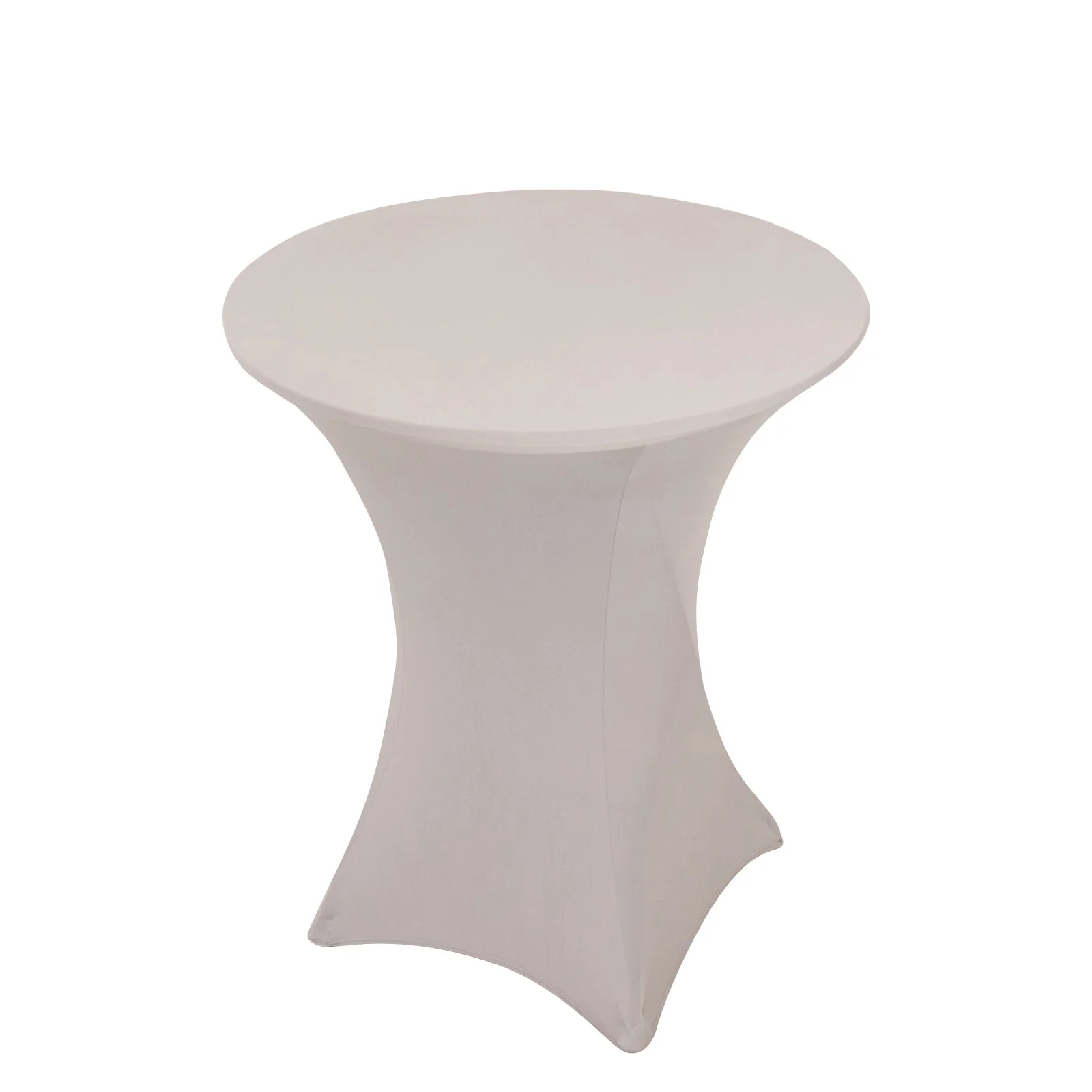 Spandex Cocktail Table Cover 36" Round Silver High Top Tables - Easy to Maintain Stretch Fitted Highboy Tablecloth - Image 3