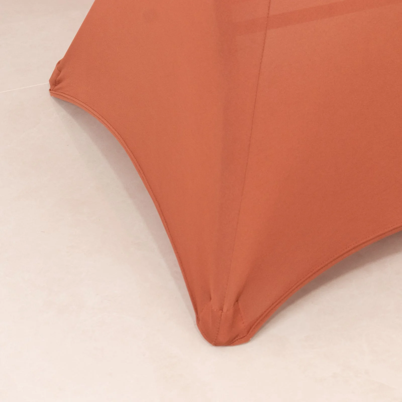Spandex Cocktail Table Cover 36" Round Terracotta (Rust) High Top Tables - Easy to Maintain Stretch Fitted Highboy Tablecloth - Image 7
