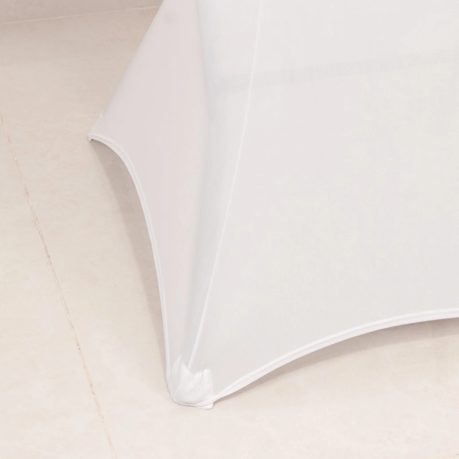 Spandex Cocktail Table Cover 36" Round White High Top Tables - Easy to Maintain Stretch Fitted Highboy Tablecloth - Image 5