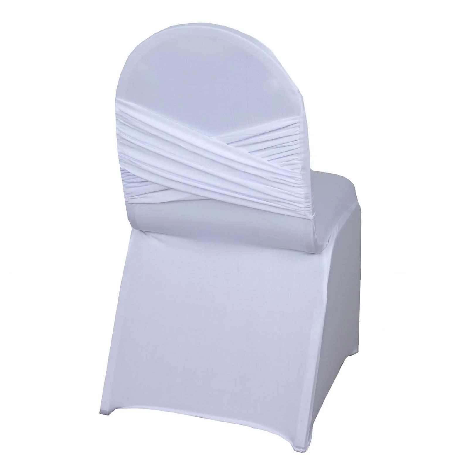 Spandex Fitted Banquet Chair Cover 180GSM White Madrid Style - Durable Stretch Design for Events - Image 5