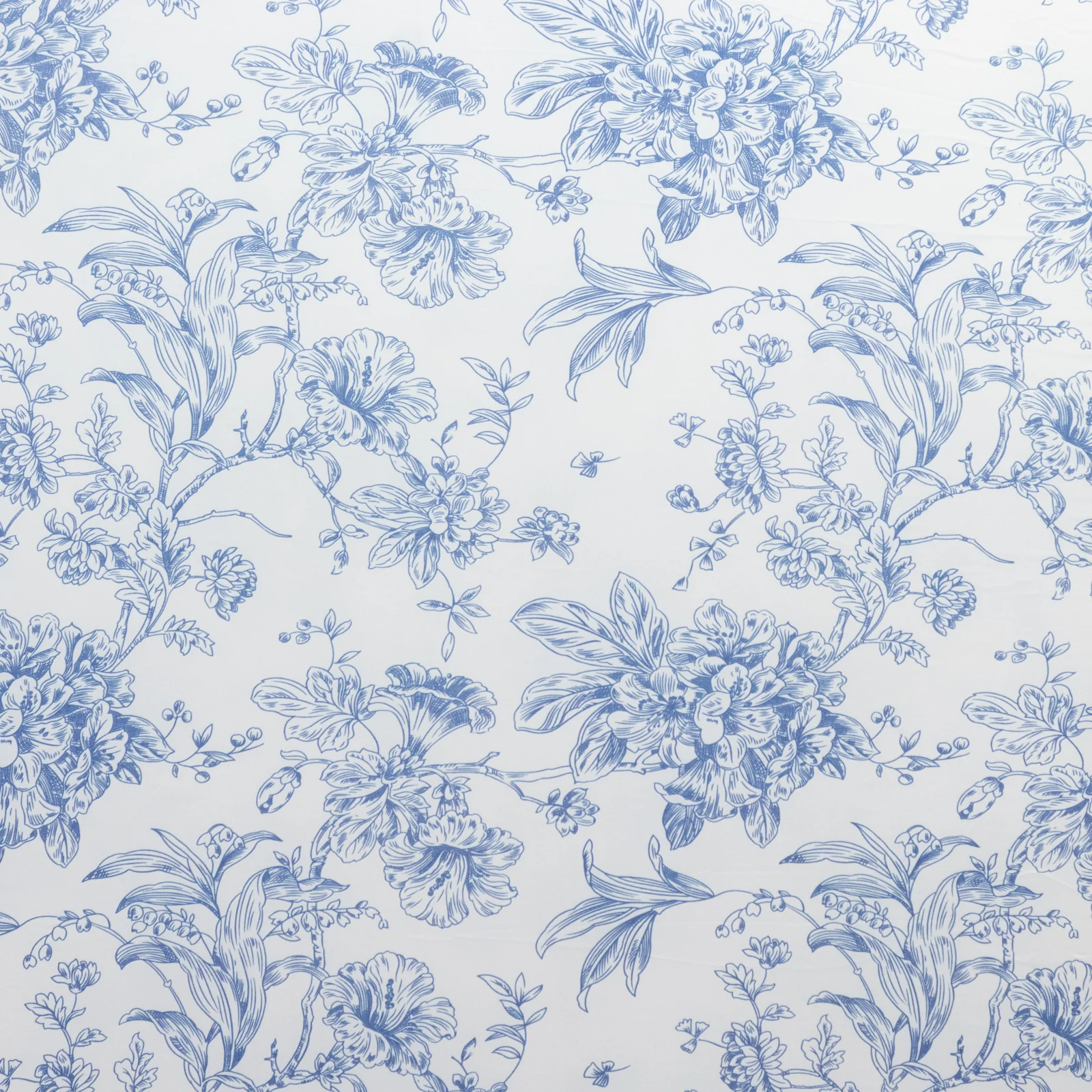 Spandex Fitted Chiara Backdrop Cover – French Toile Floral in Blue & White, Round Top Wedding Arch Slipcover 7ft - Image 7