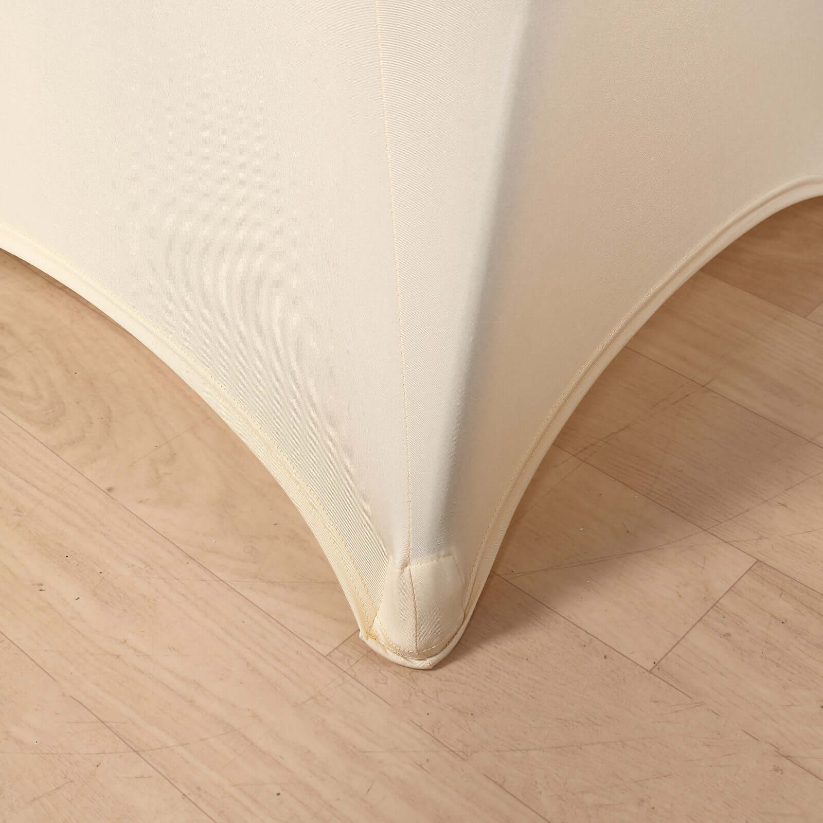 Spandex Round Cocktail Table Cover 30" Beige for High Top Tables - Easy to Maintain Stretch Fitted Highboy Tablecloth - Image 7