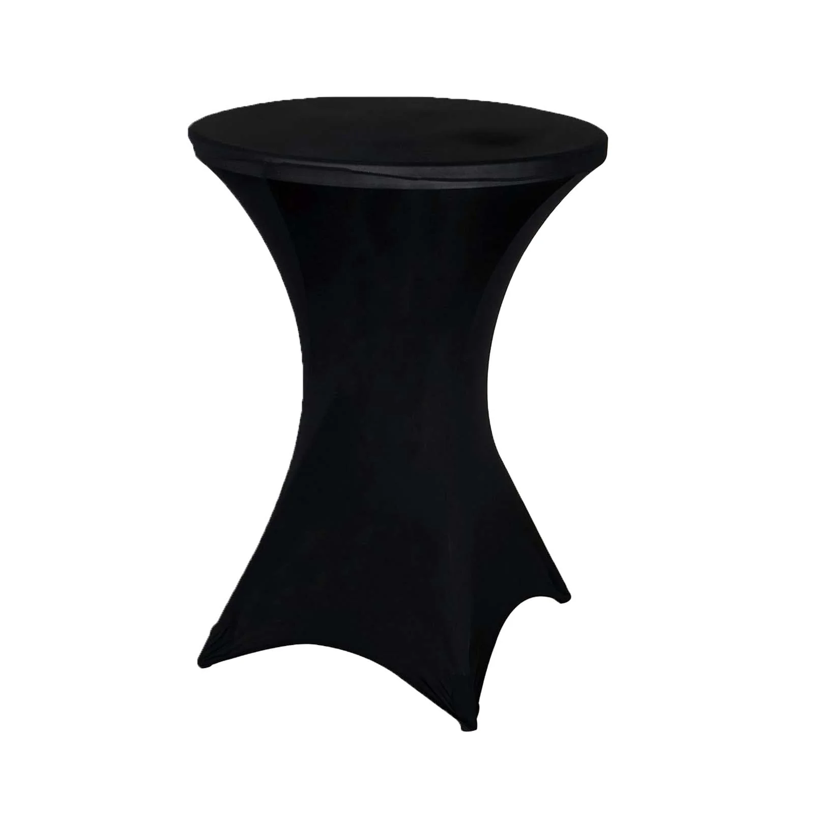 Spandex Round Cocktail Table Cover 30" Black for High Top Tables - Easy to Maintain Stretch Fitted Highboy Tablecloth - Image 4
