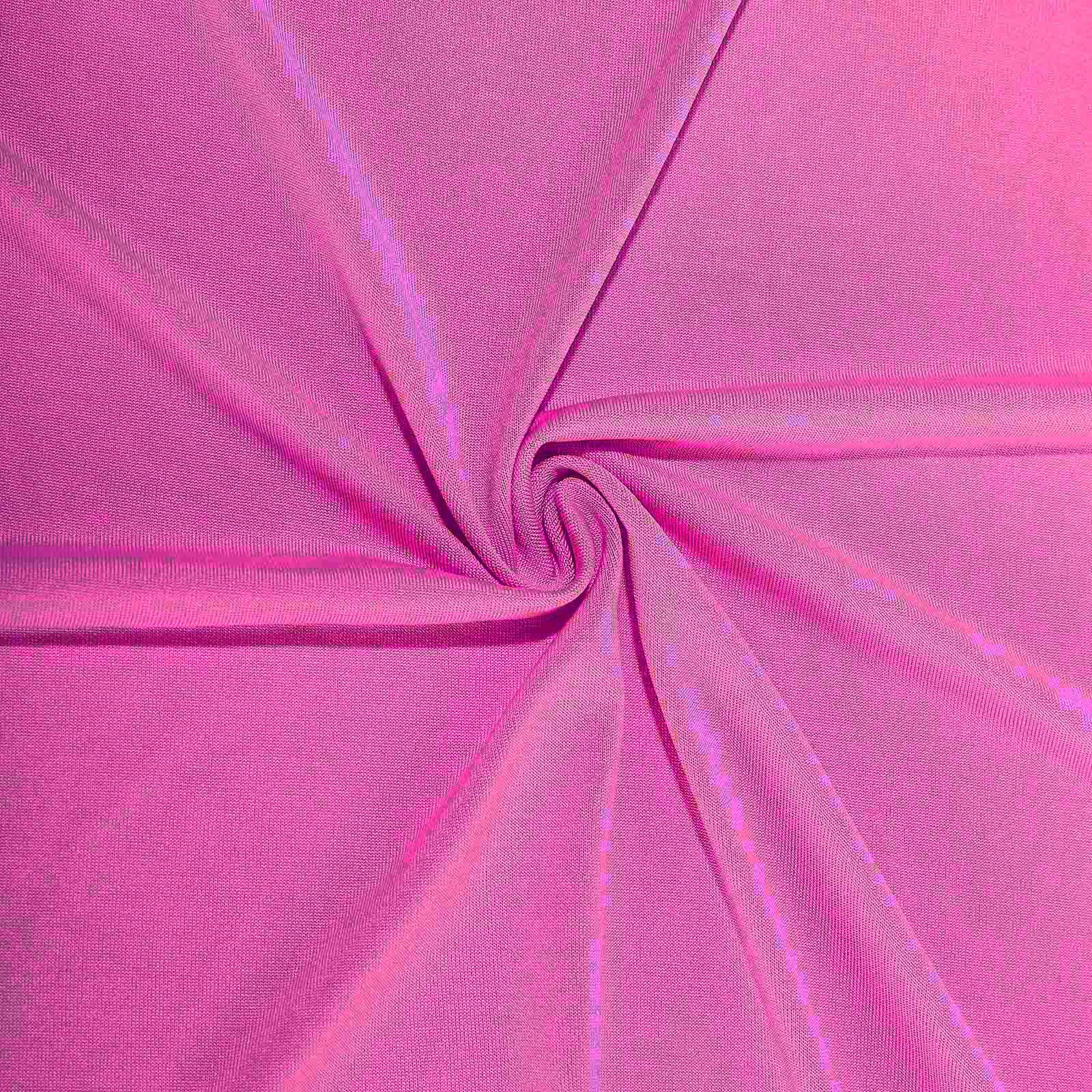 Spandex Round Cocktail Table Cover 30" Fuchsia for High Top Tables - Easy to Maintain Stretch Fitted Highboy Tablecloth - Image 2