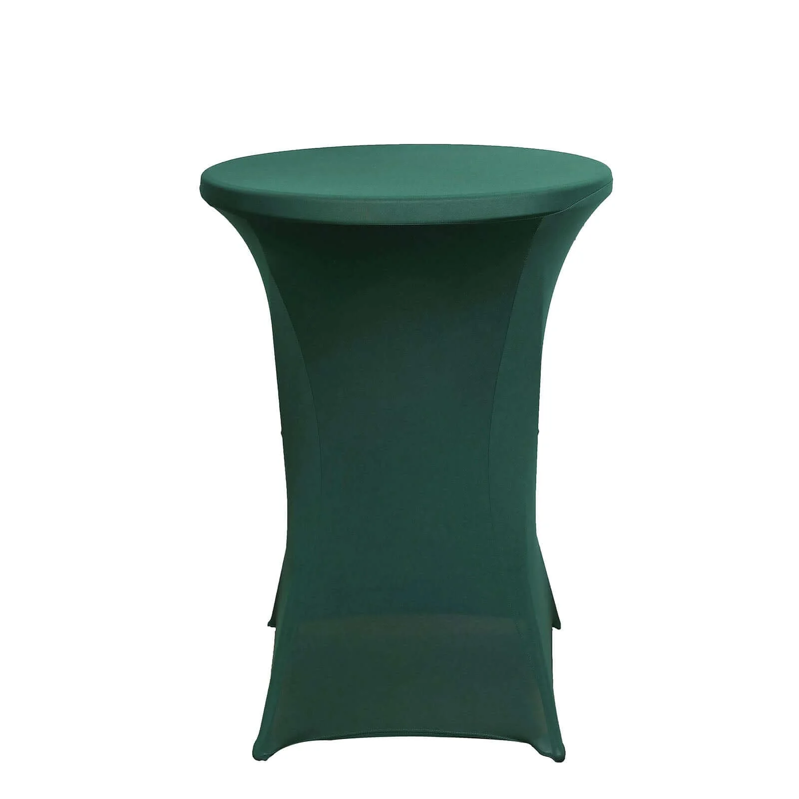 Spandex Round Cocktail Table Cover 30" Hunter Emerald Green for High Top Tables - Easy to Maintain Stretch Fitted Highboy Tablecloth - Image 7