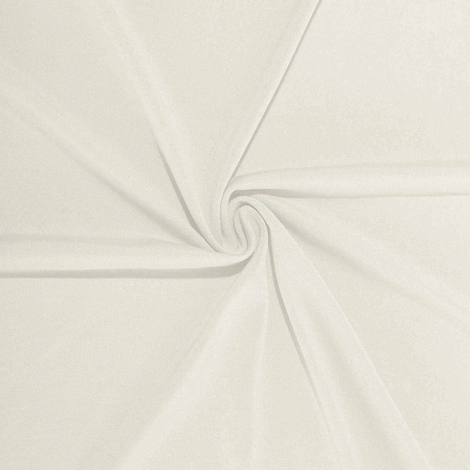 Spandex Round Cocktail Table Cover 30" Ivory for High Top Tables - Easy to Maintain Stretch Fitted Highboy Tablecloth - Image 5