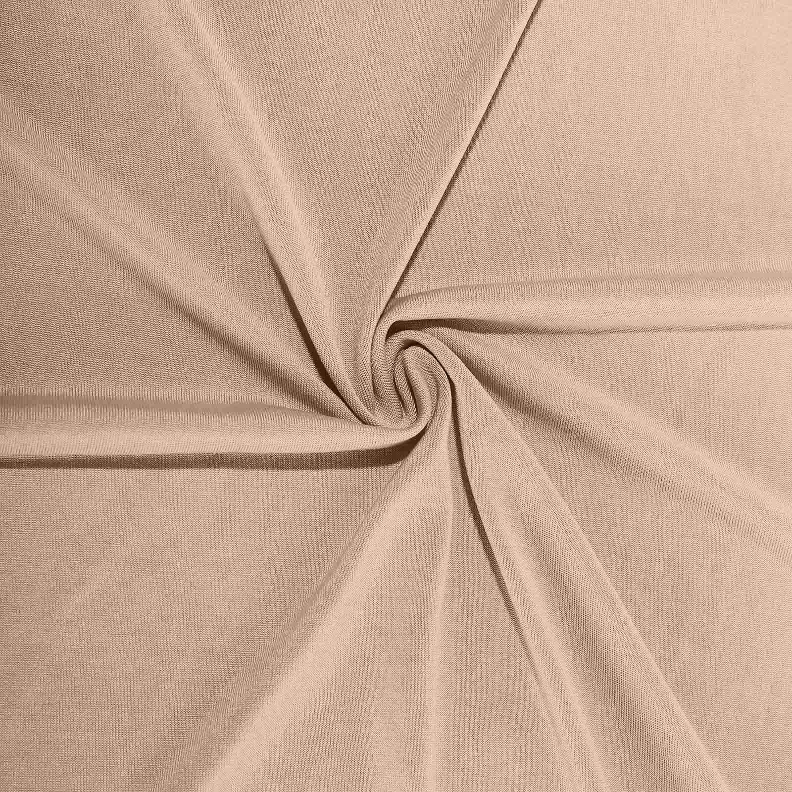 Spandex Round Cocktail Table Cover 30" Nude for High Top Tables - Easy to Maintain Stretch Fitted Highboy Tablecloth - Image 8
