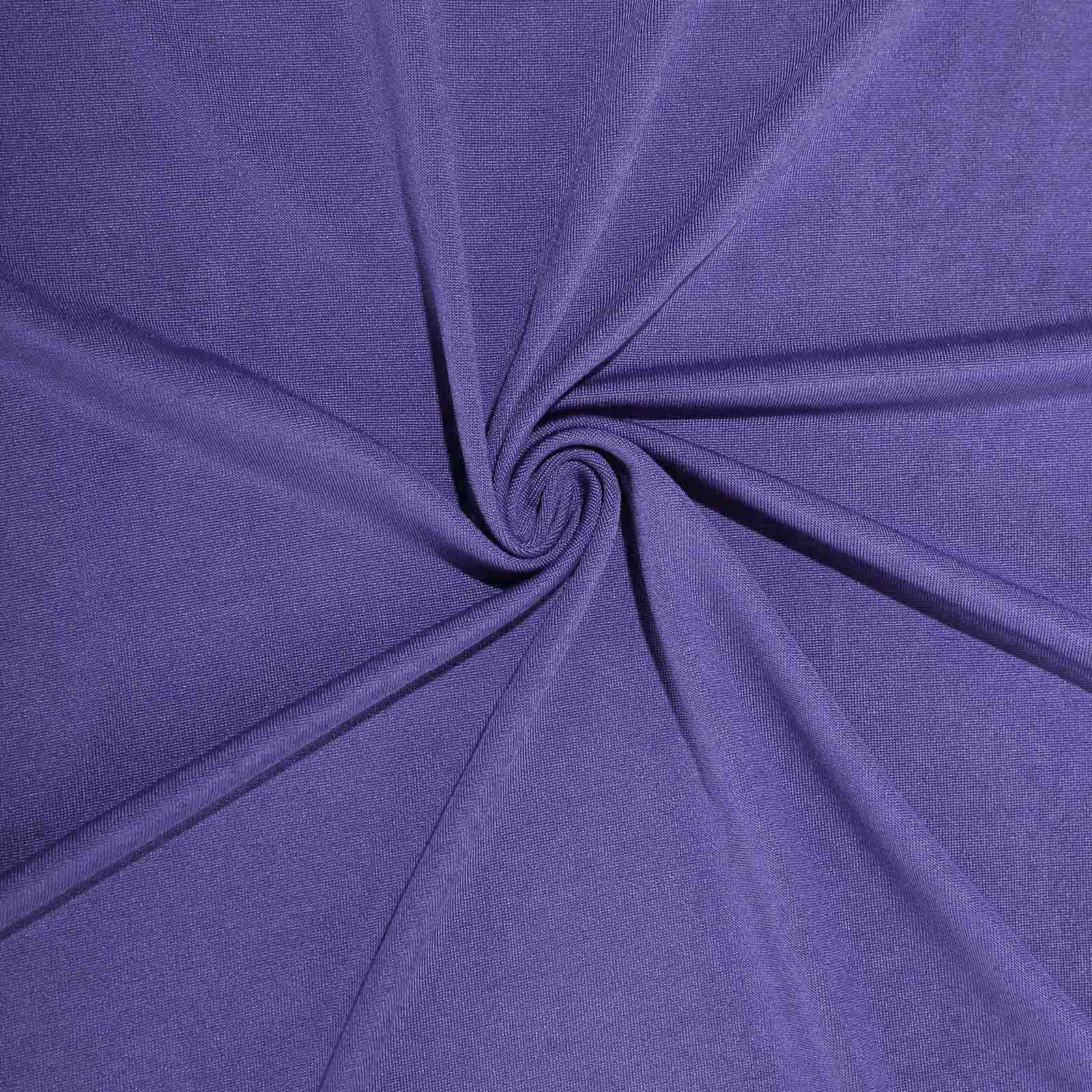 Spandex Round Cocktail Table Cover 30" Purple for High Top Tables - Easy to Maintain Stretch Fitted Highboy Tablecloth - Image 5