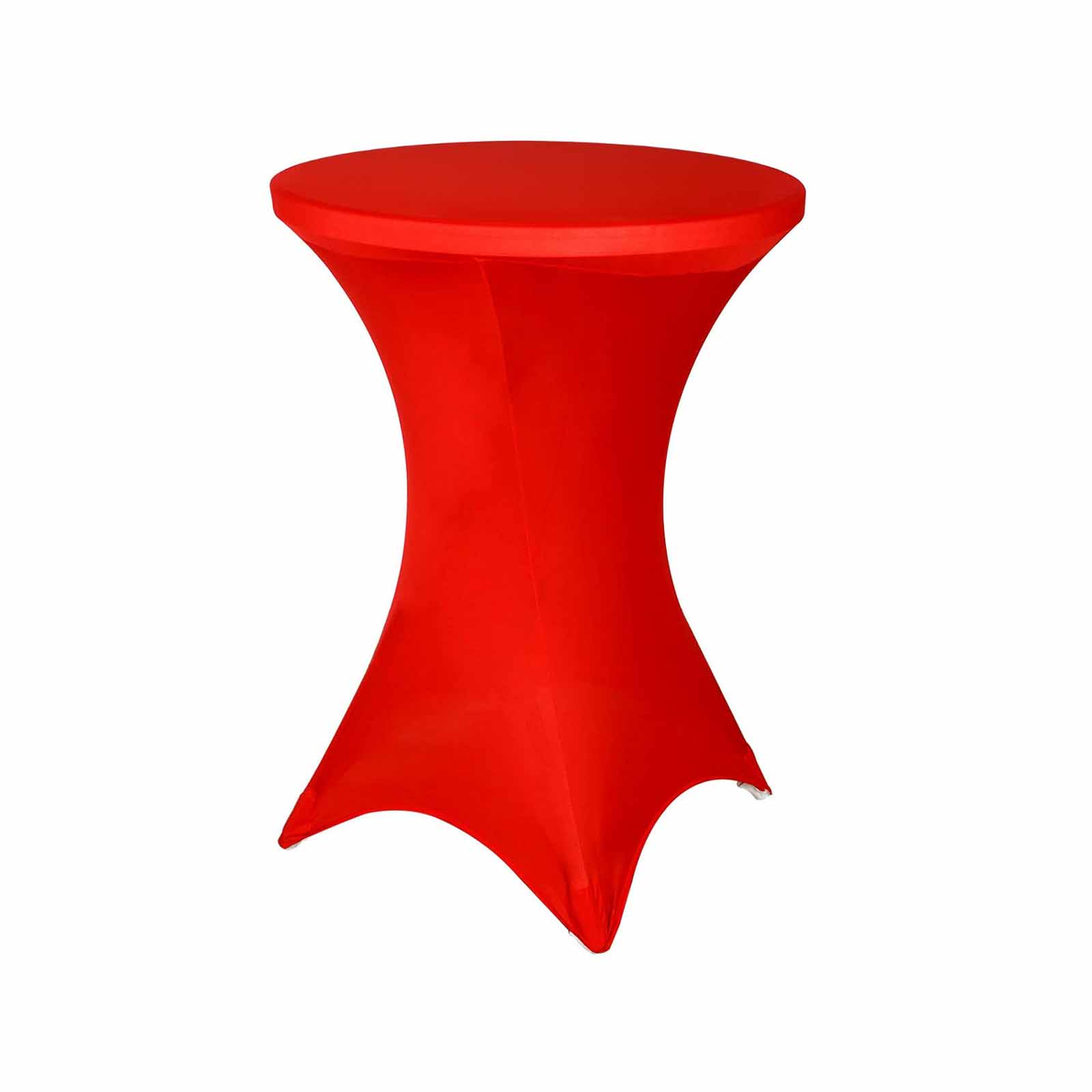 Spandex Round Cocktail Table Cover 30" Red for High Top Tables - Easy to Maintain Stretch Fitted Highboy Tablecloth - Image 5