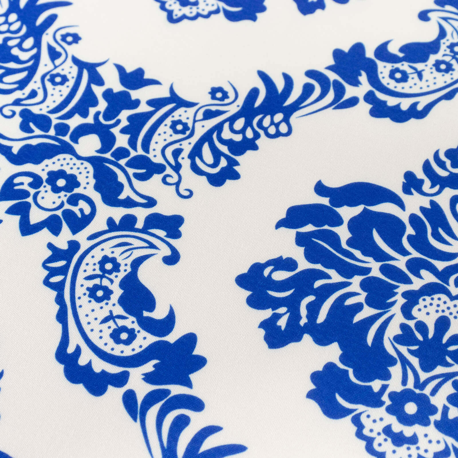 Spandex Round Cocktail Table Cover 30" Royal Blue Damask Highboy Tables - Easy to Maintain Stretch Fitted Tablecloth - Image 7