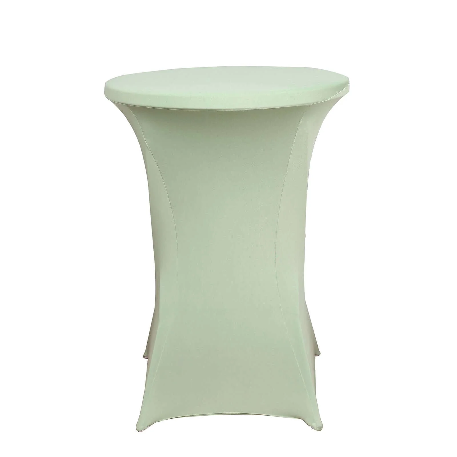 Spandex Round Cocktail Table Cover 30" Sage Green for High Top Tables - Easy to Maintain Stretch Fitted Highboy Tablecloth - Image 11