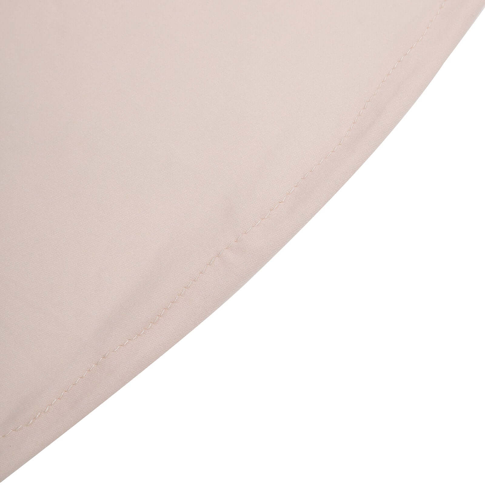 Spandex Round Cocktail Table Cover Skirt 30" Blush With Natural Wavy Drapes - Image 10