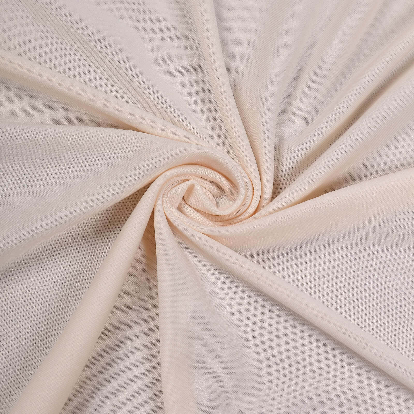 Spandex Round Cocktail Table Cover Skirt 30" Blush With Natural Wavy Drapes - Image 11