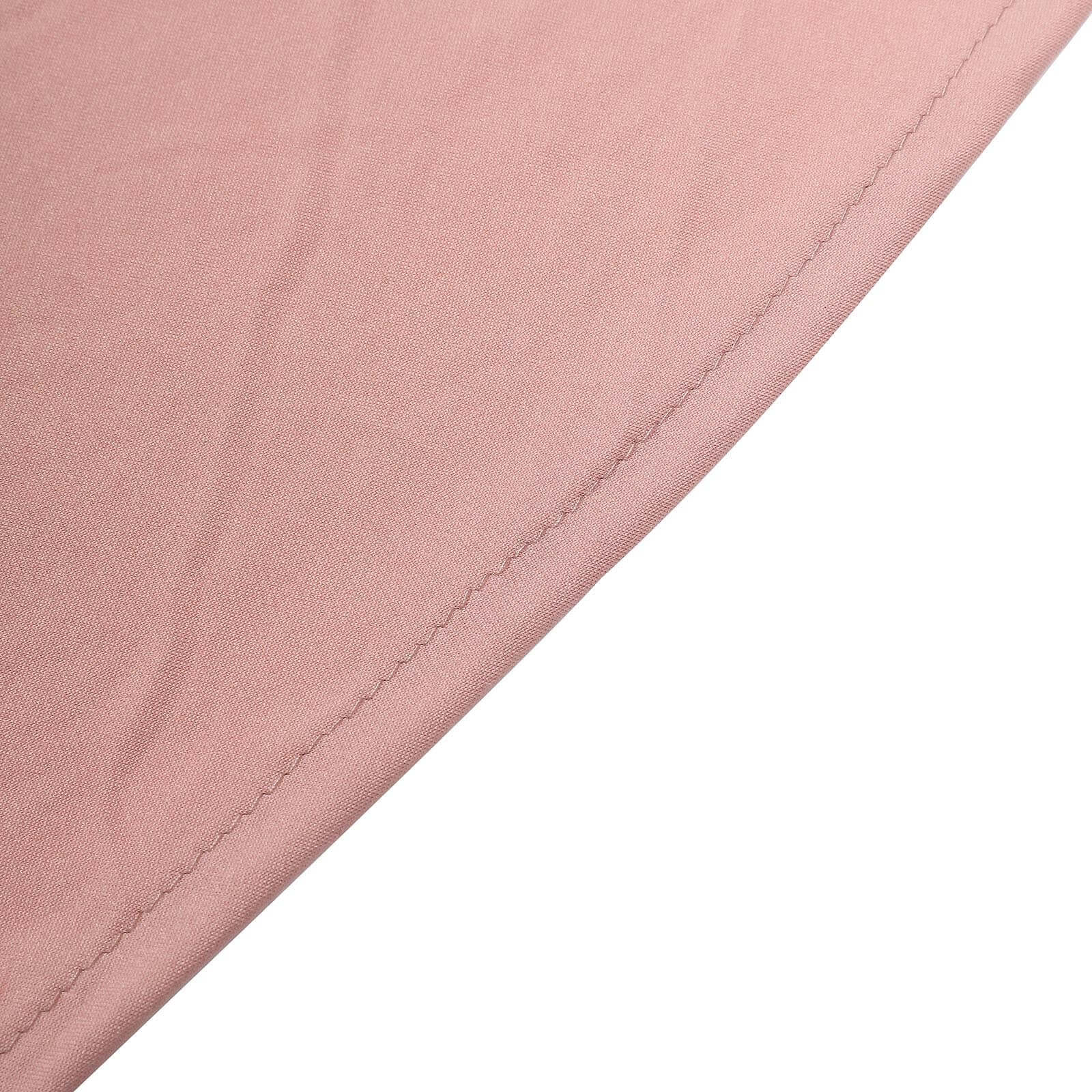 Spandex Round Cocktail Table Cover Skirt 30" Dusty Rose With Natural Wavy Drapes - Image 10