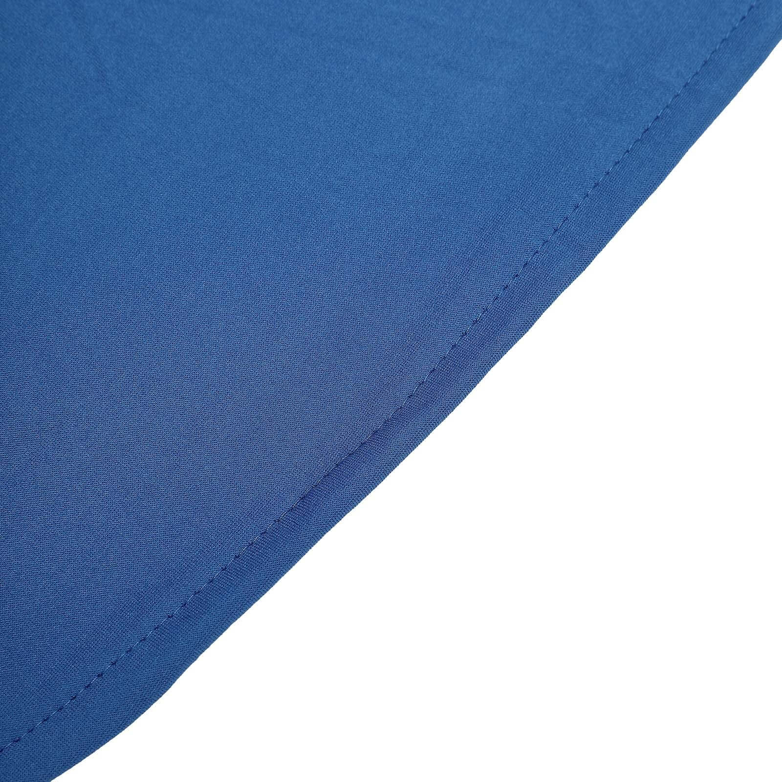 Spandex Round Cocktail Table Cover Skirt 30" Royal Blue With Natural Wavy Drapes - Image 10