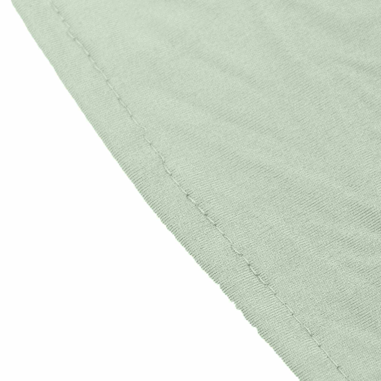 Spandex Round Cocktail Table Cover Skirt 30" Sage Green With Natural Wavy Drapes - Image 6
